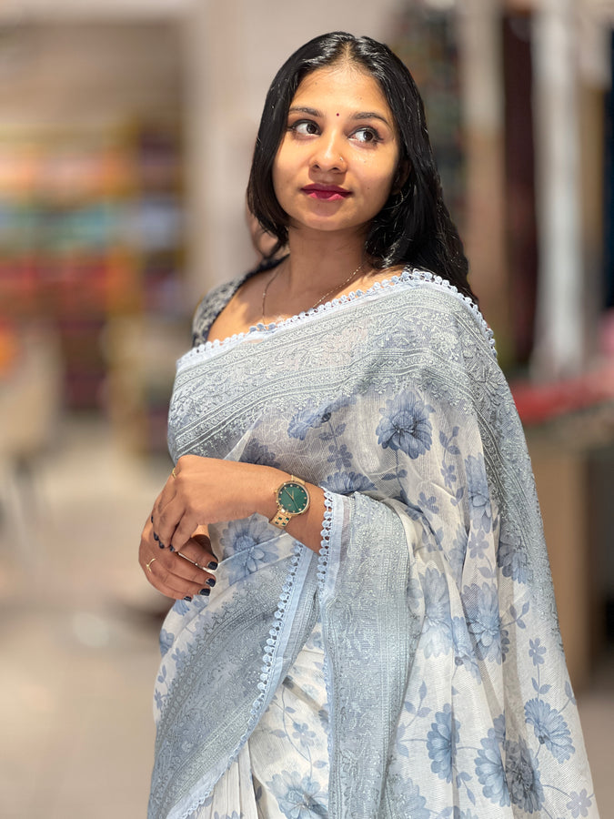 Floral Digital Printed Supernet Kota Saree | KSD284