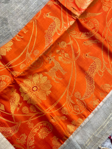 Zari Check Patterned Organza Saree | RGD555