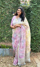 Geometrical Pattern Pure Linen Saree | YNG201