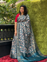 Floral Printed Desi Tussar Saree | RGD157