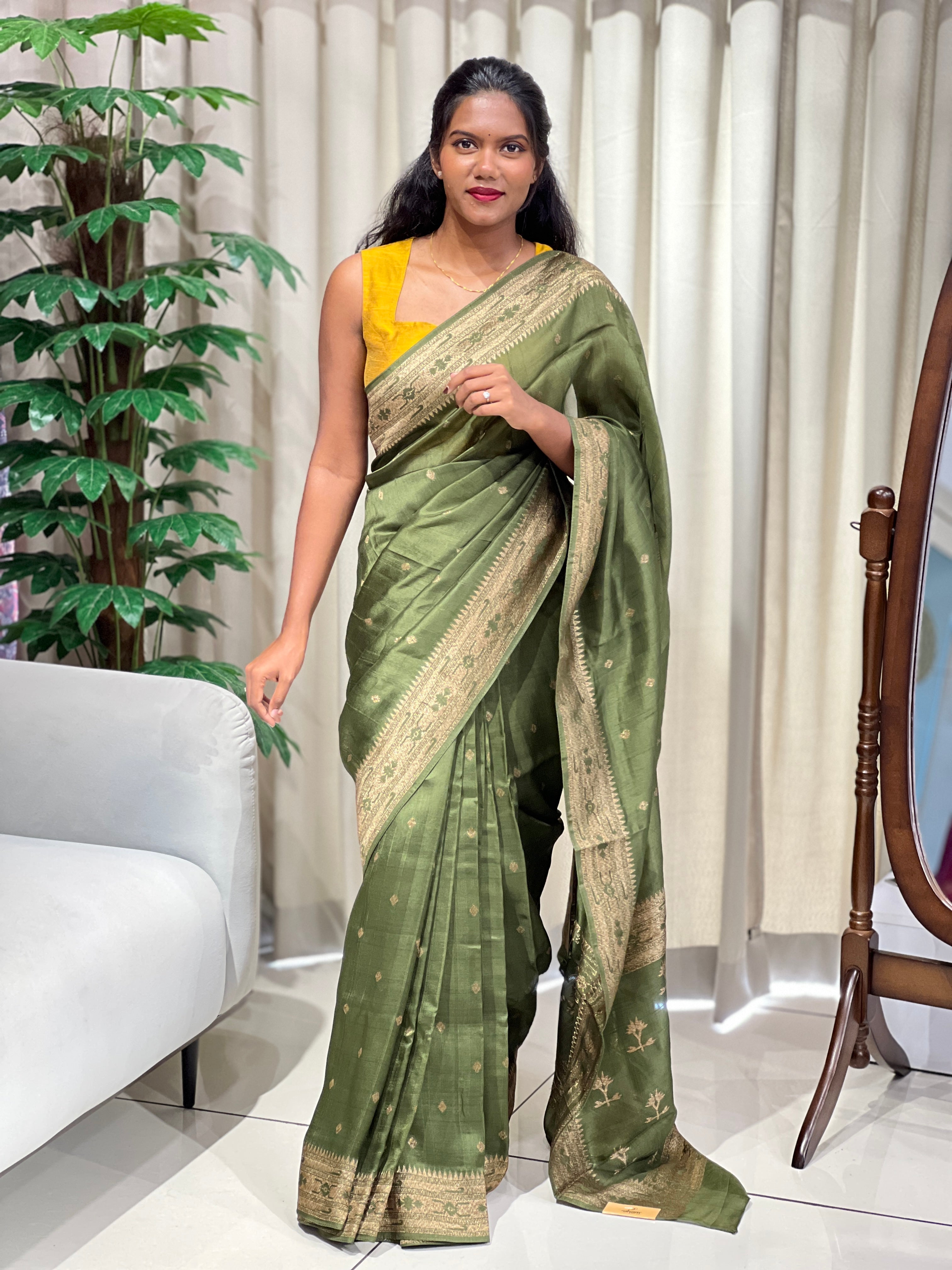 Banarasi Woven Semi Tussar Saree | YNG1183