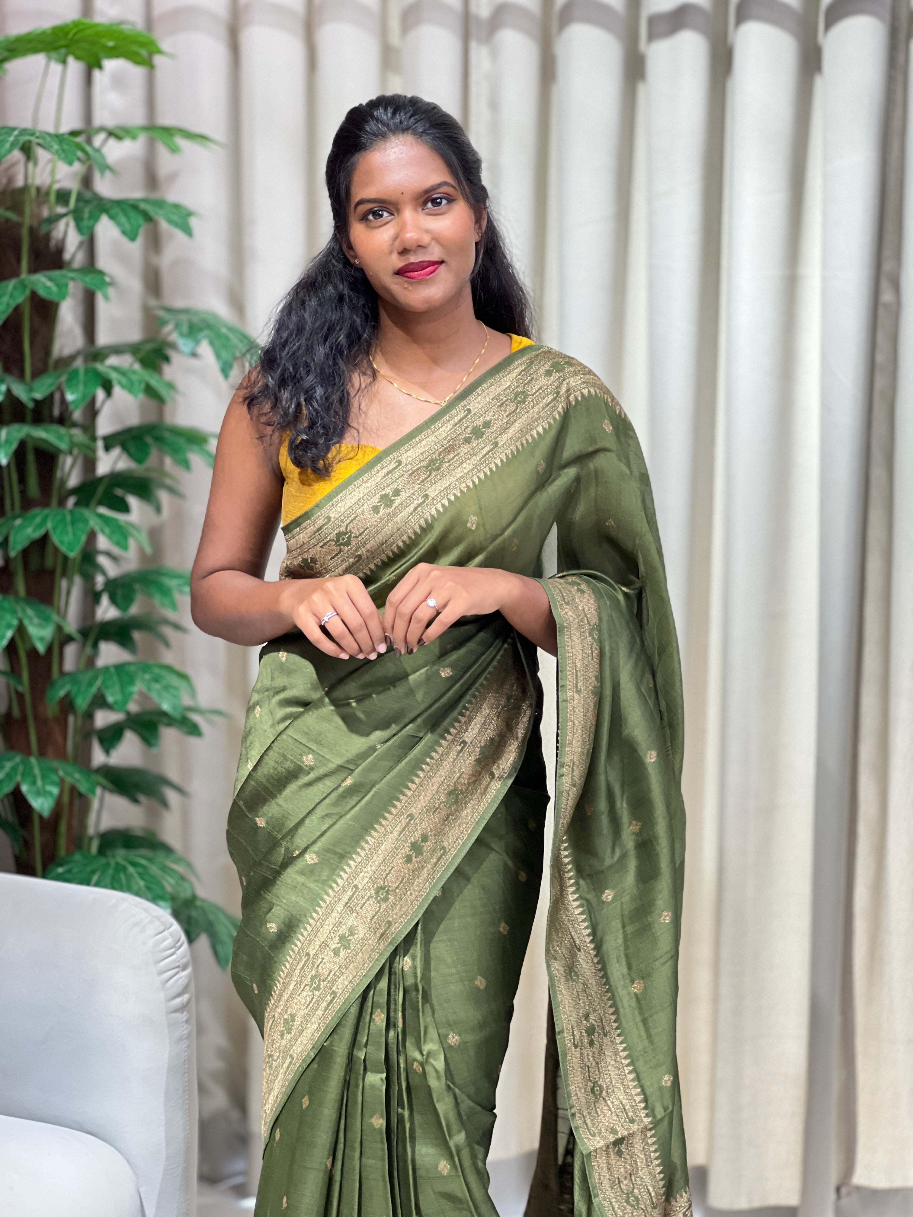 Banarasi Woven Semi Tussar Saree | YNG1183