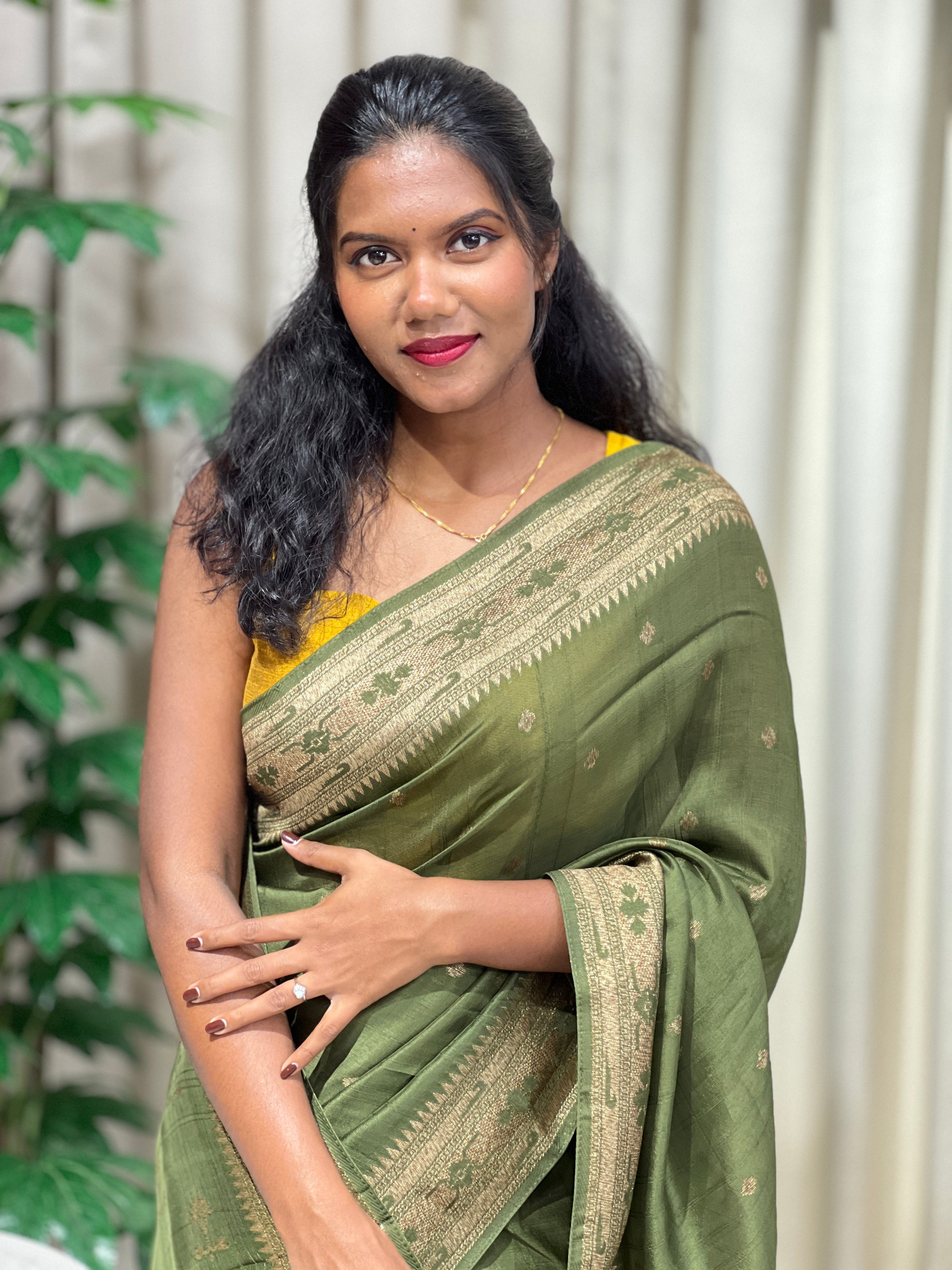 Banarasi Woven Semi Tussar Saree | YNG1183