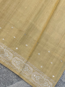 Kashida Inspired Machine Embroidery Tussar Saree | RGD321