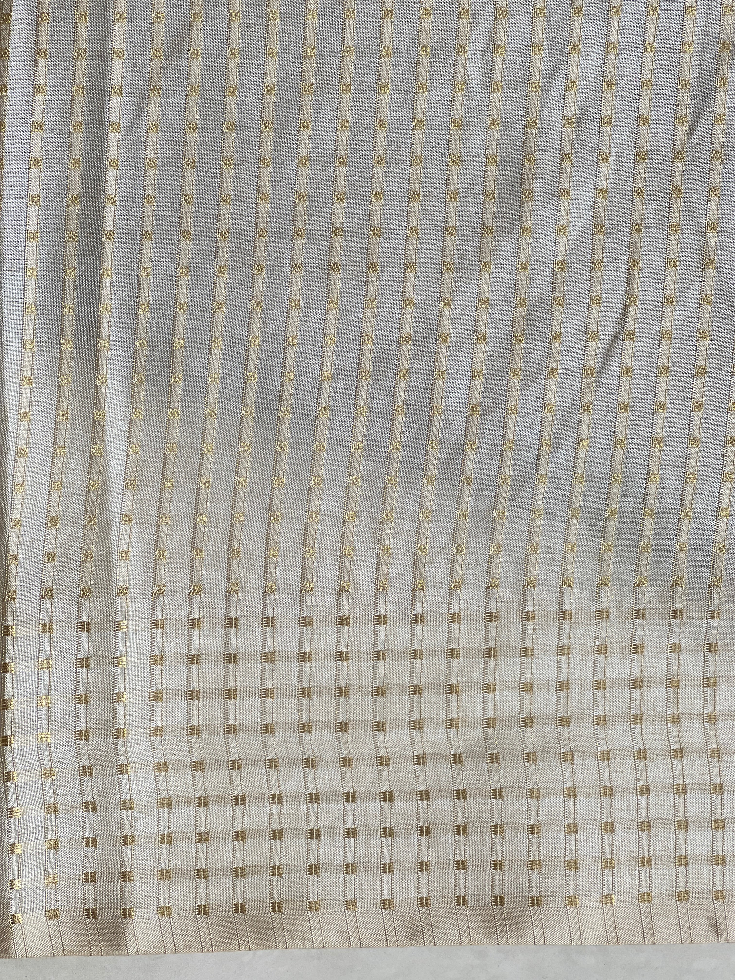 Floral Machine Embroidered Semi Tussar Saree | KMM145