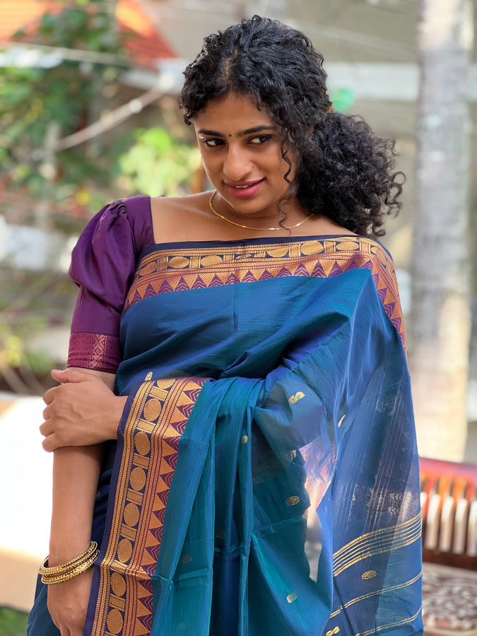 Double Shaded Cotton Saree | VR191