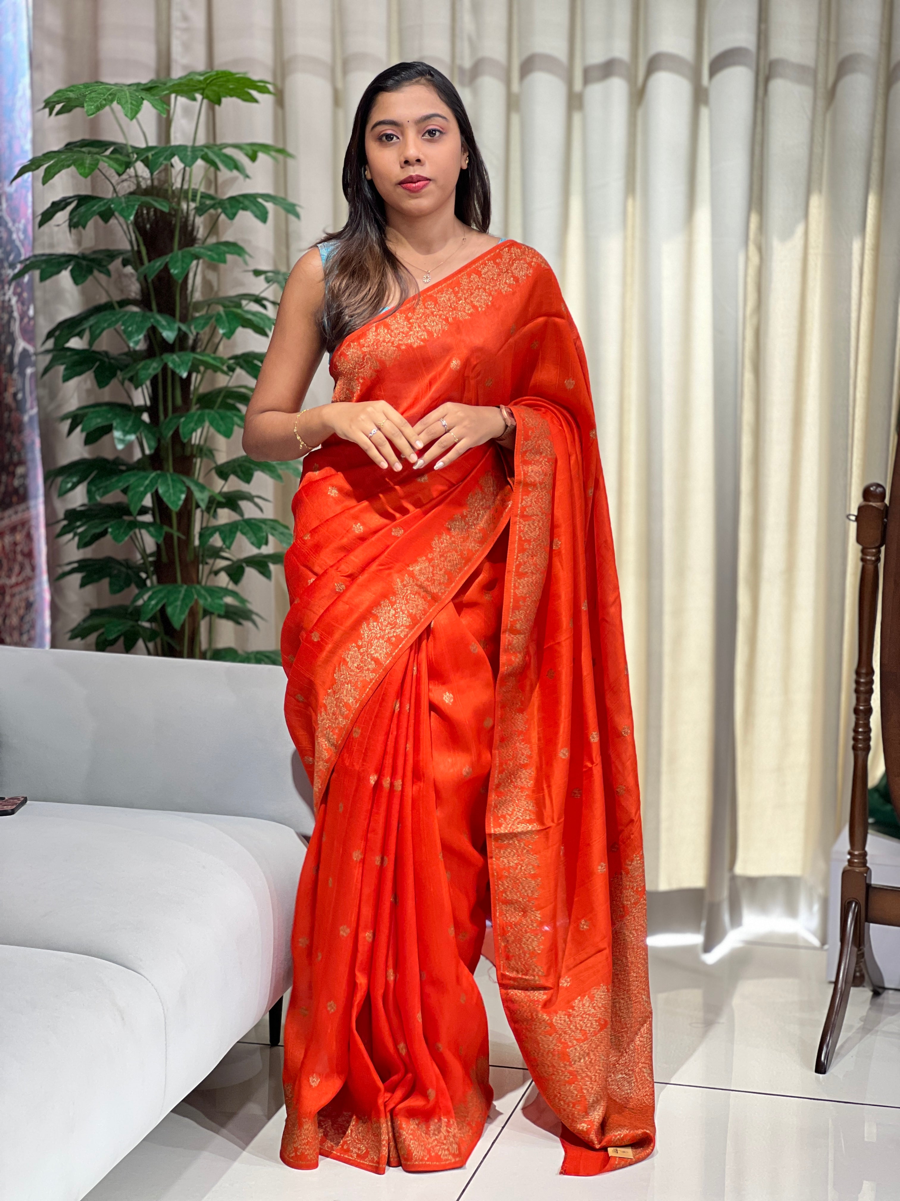 Banarasi Woven Semi Tussar Saree | YNG1177