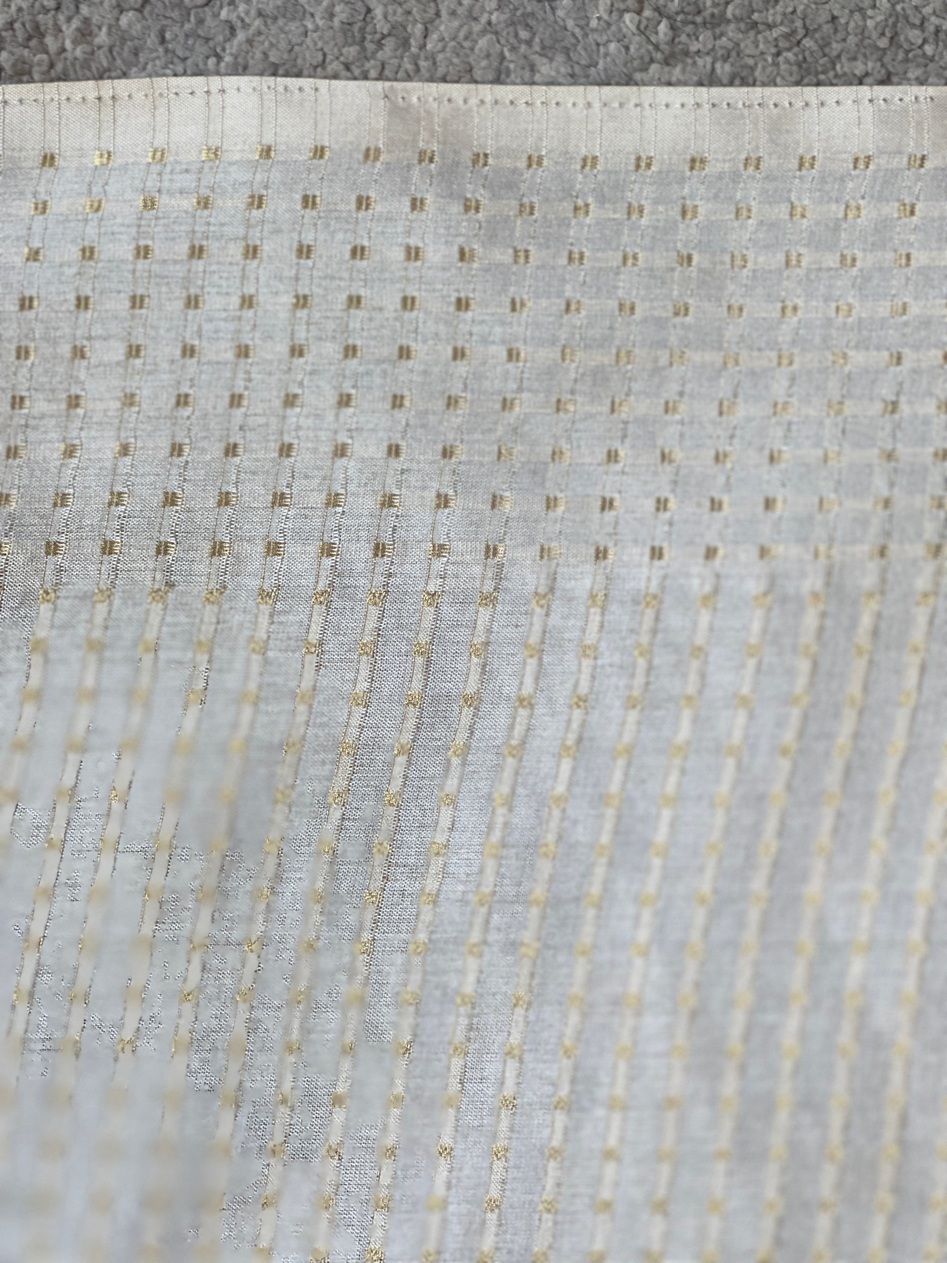 Floral Machine Embroidered Semi Tussar Saree | KMM146
