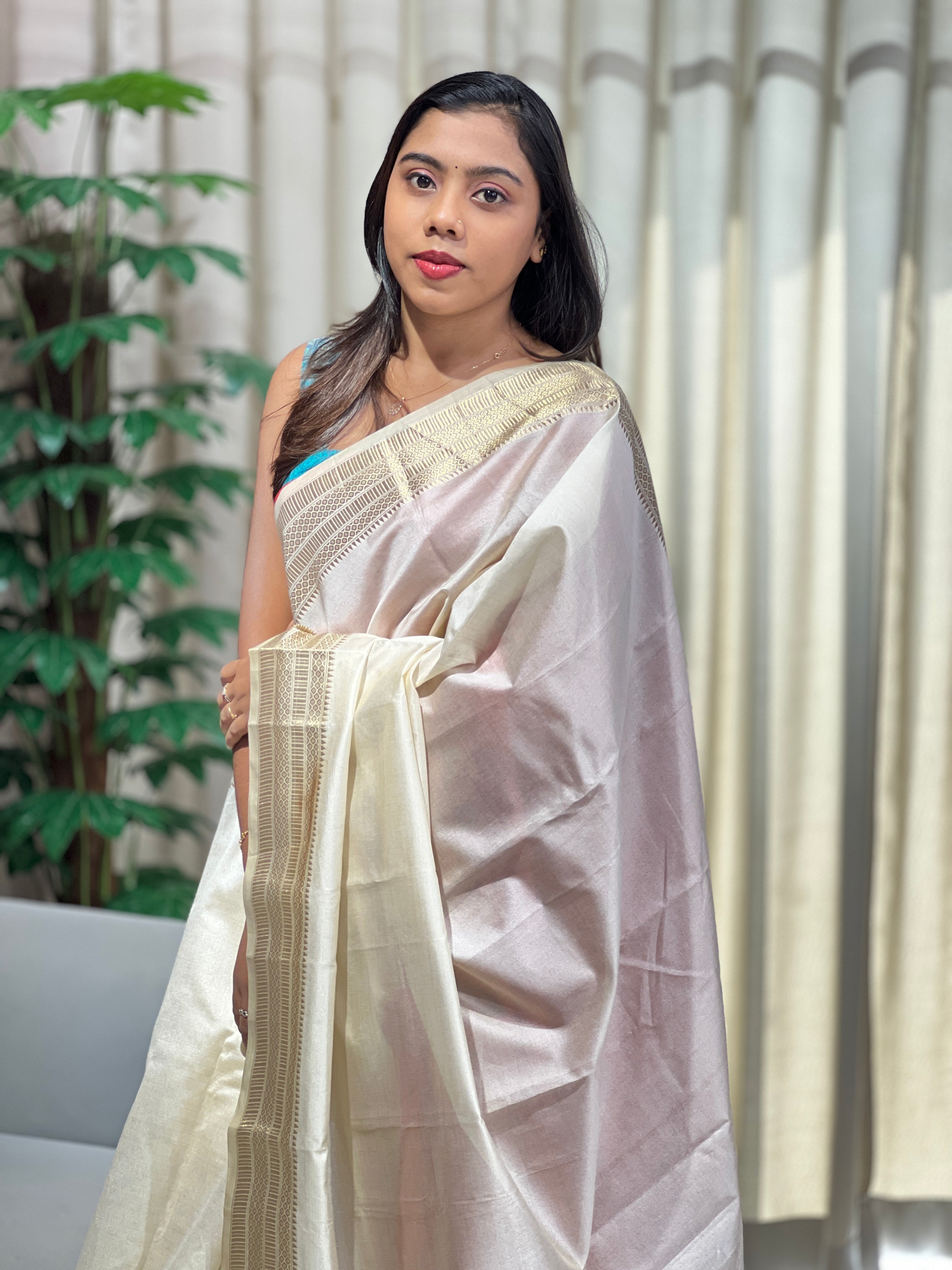 Zari Woven Semi Tussar Saree | SSN234