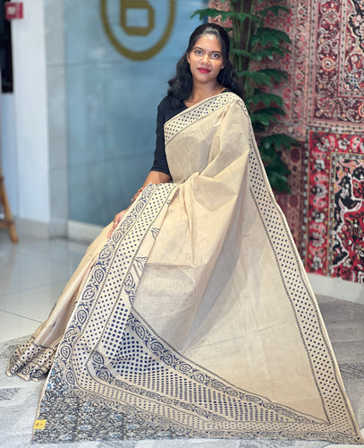 Floral Printed Cotton Saree | SFA105