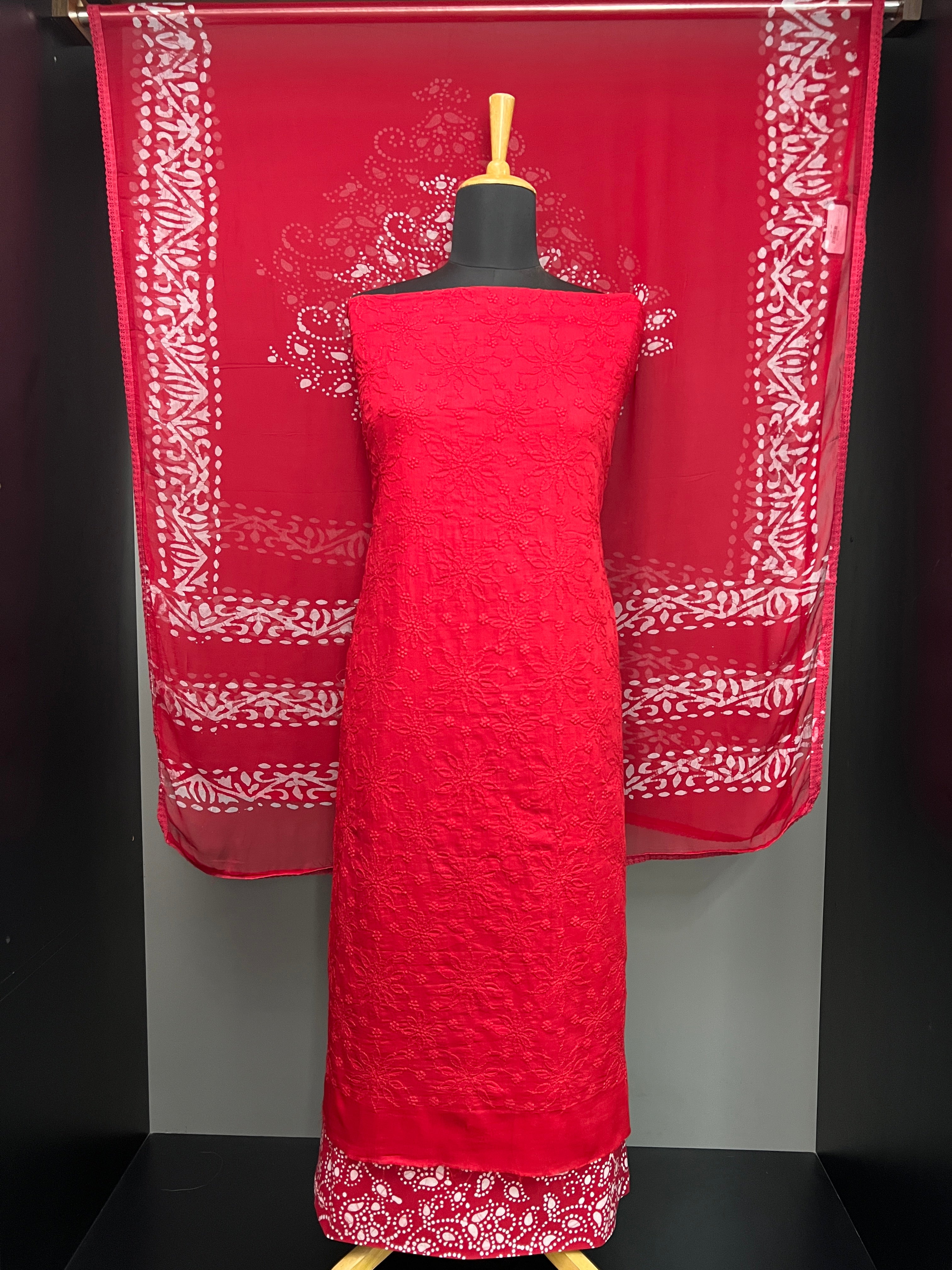 Floral Machine Embroidery Detailed Cotton Salwar Set | JT129