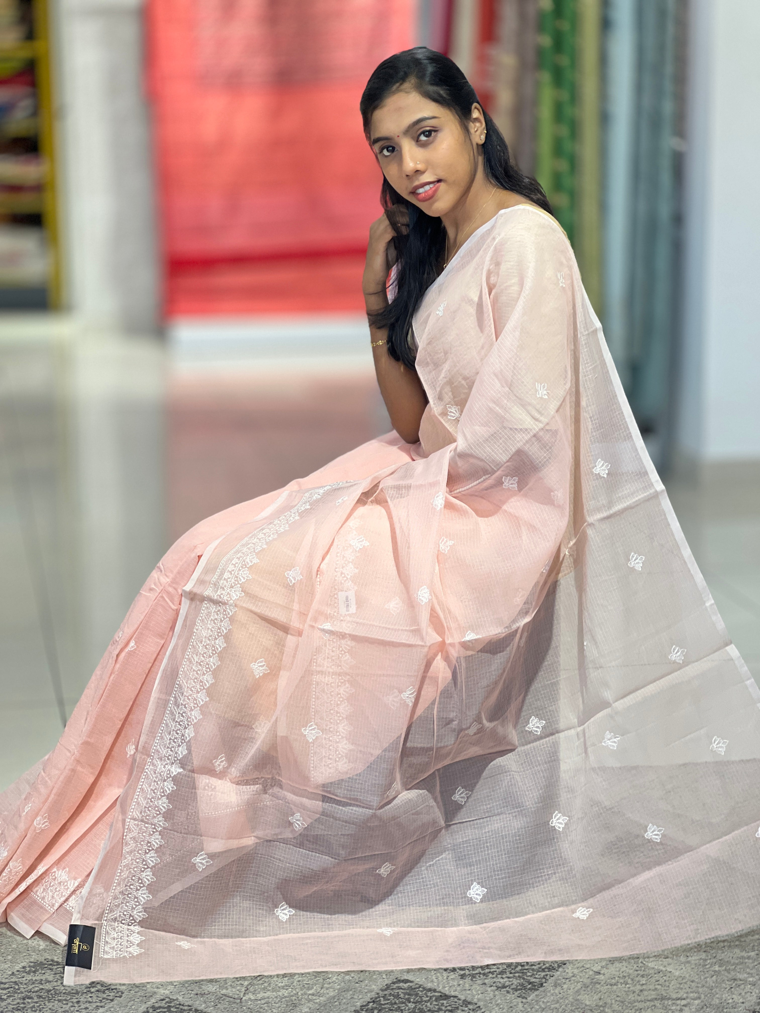 Machine Embroidery Detailed Kota Saree | VNC210