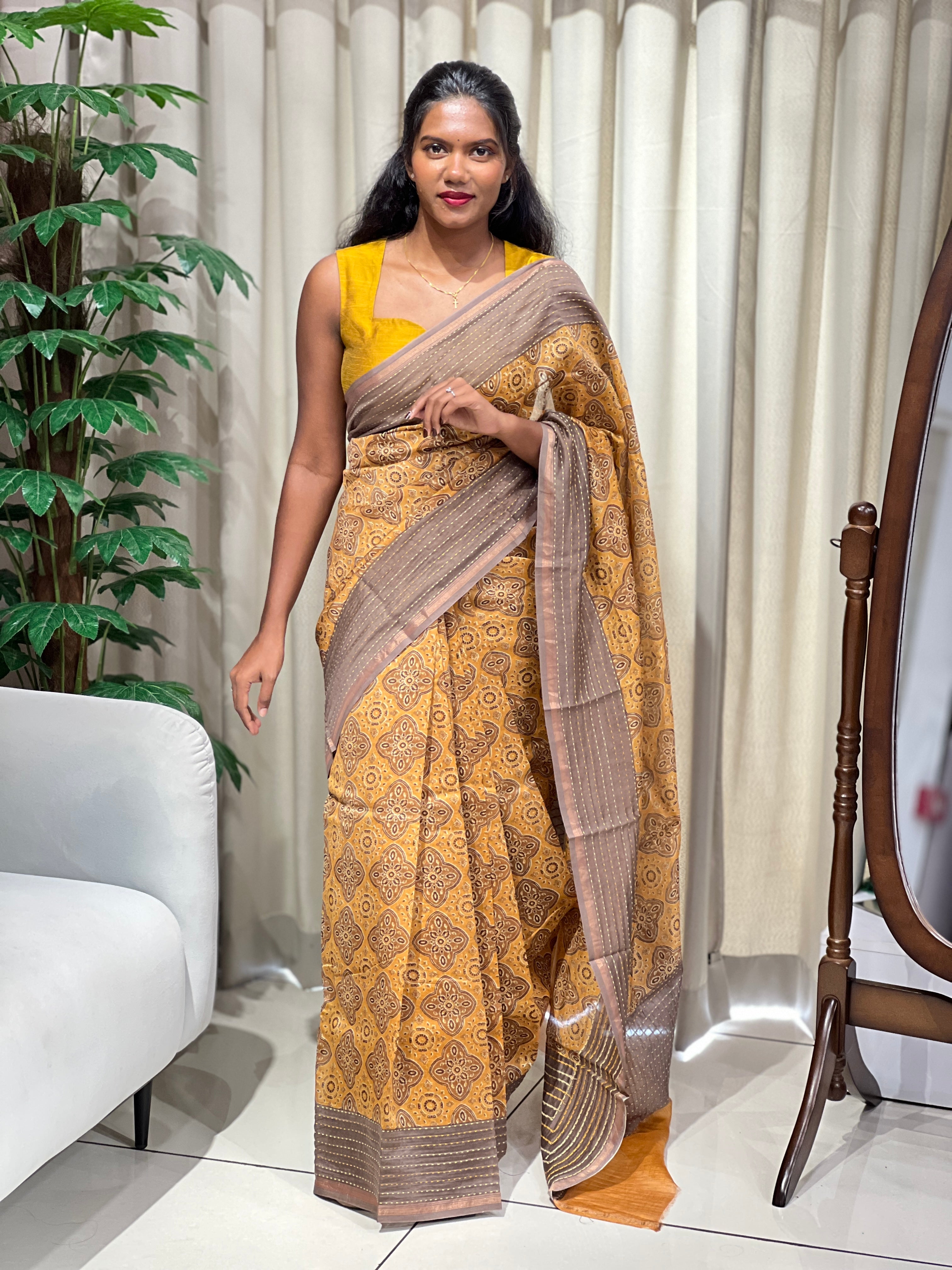 Digital Printed Chanderi Saree | RGD1020