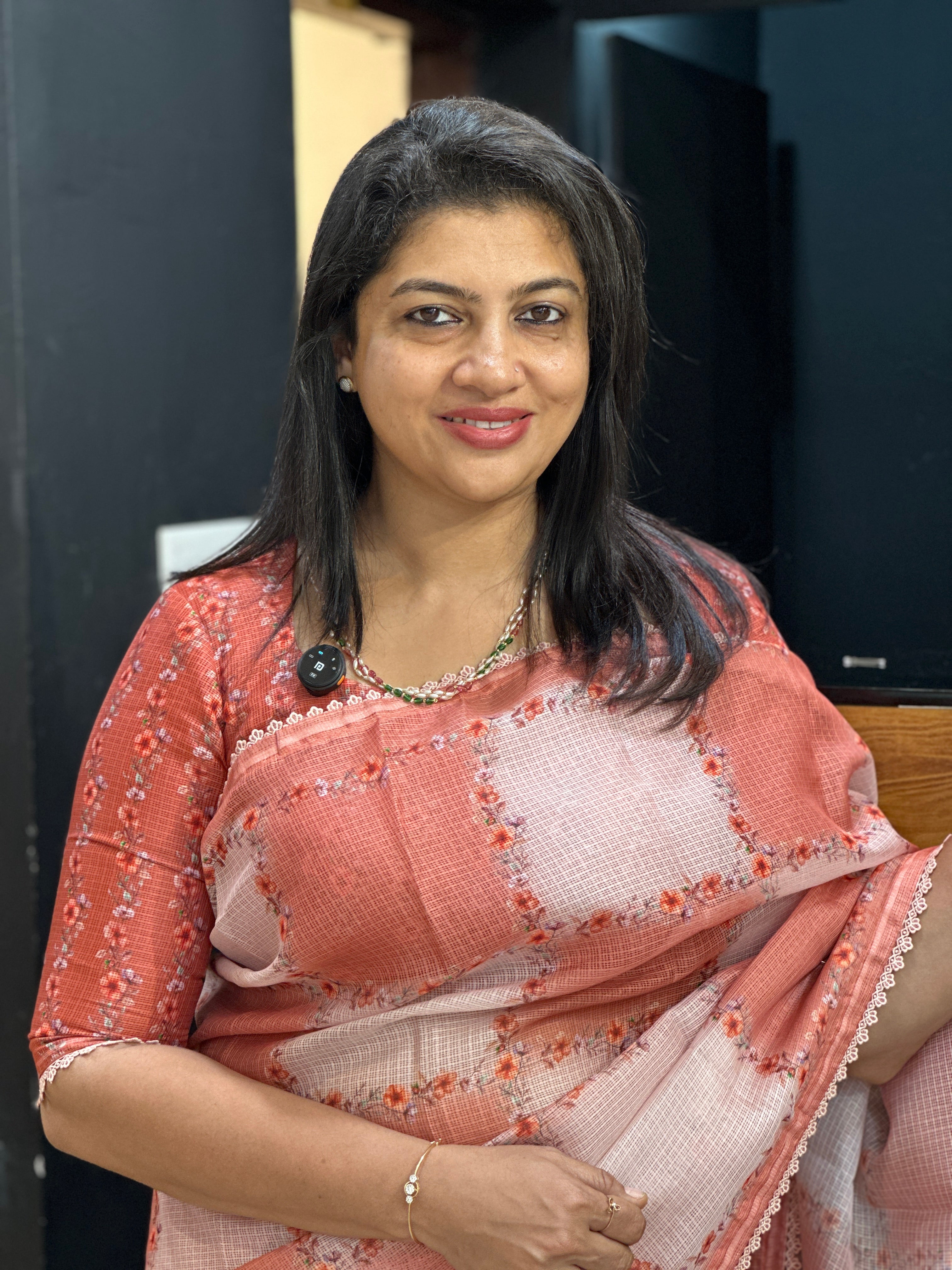 Floral Print Detailed Silky Kota Saree | HT413