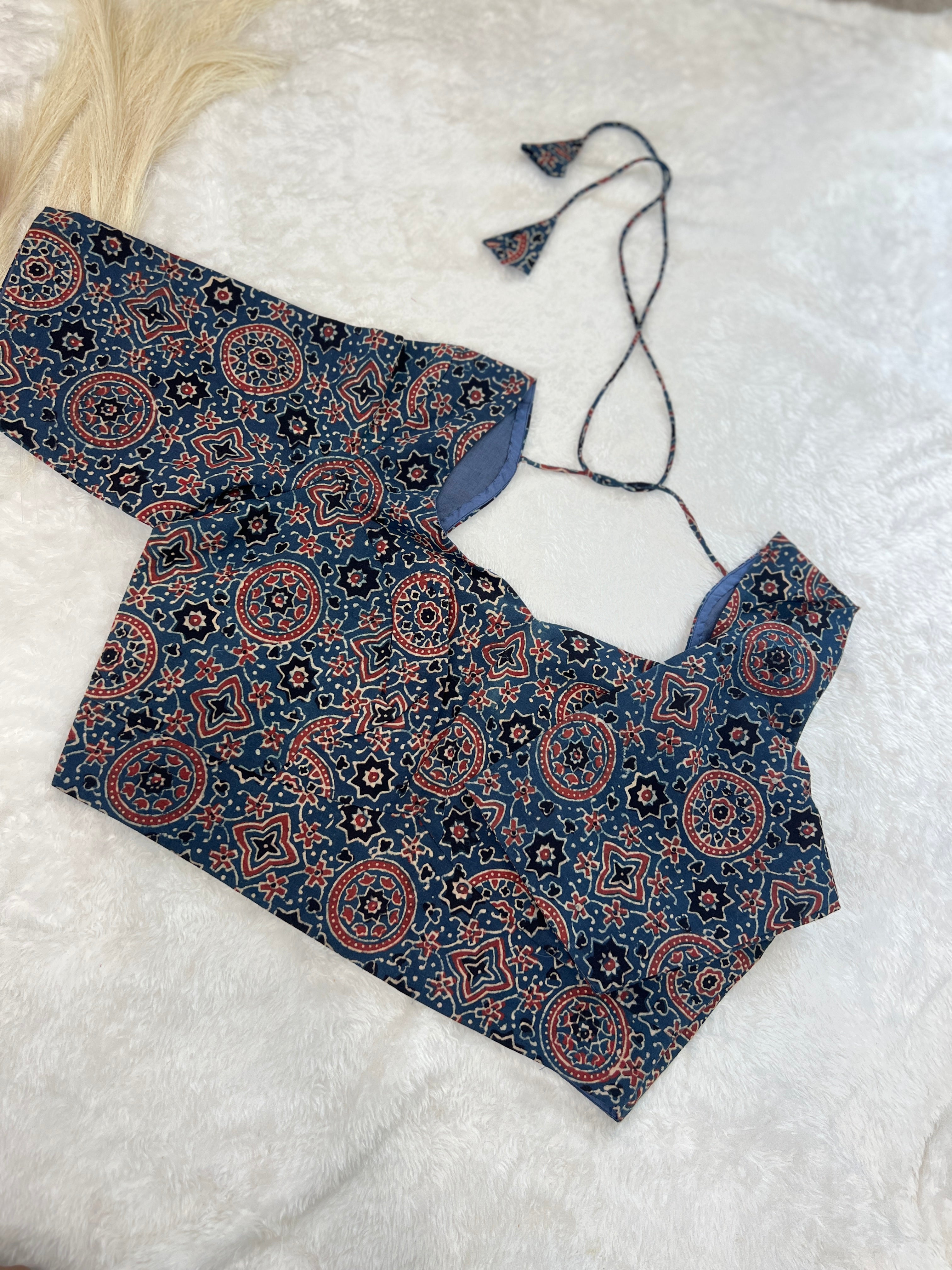 Ajrakh Printed Cotton Ready Made Blouse |DNB185
