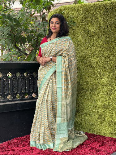 Screen Printed Chanderi Saree | SMC105