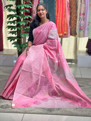 Block Printed Cotton Saree | SFA130
