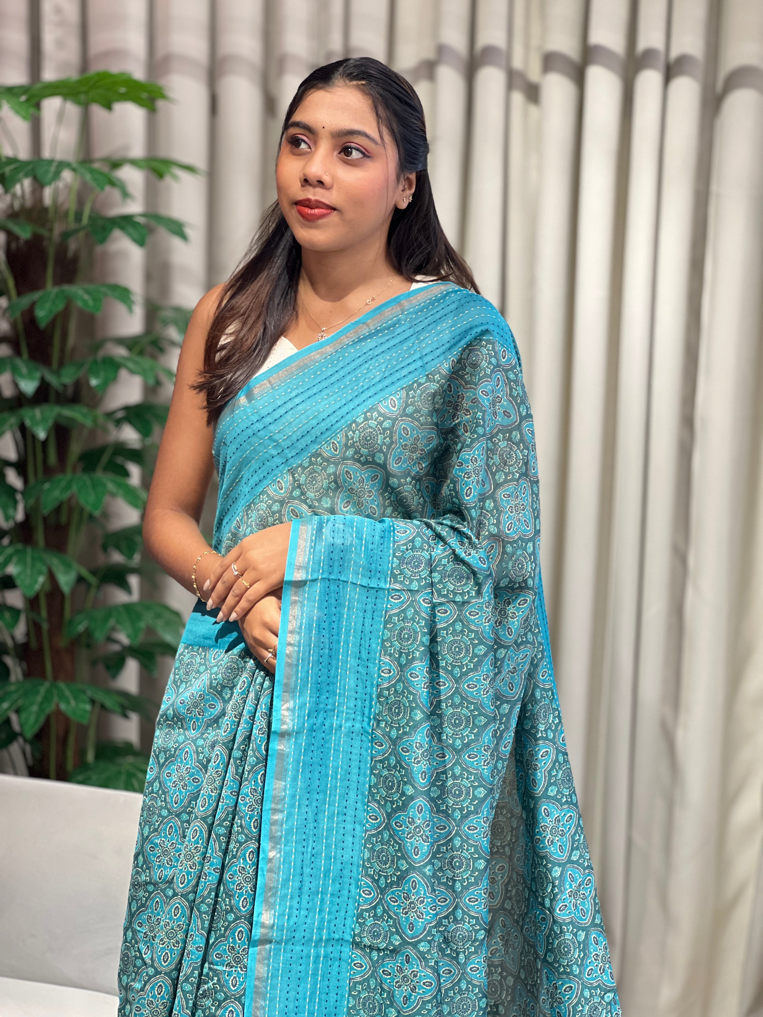 Digital Printed Chanderi Saree | RGD1021
