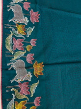 Embroidered Tussar Saree With Pichwai Design | RGD327