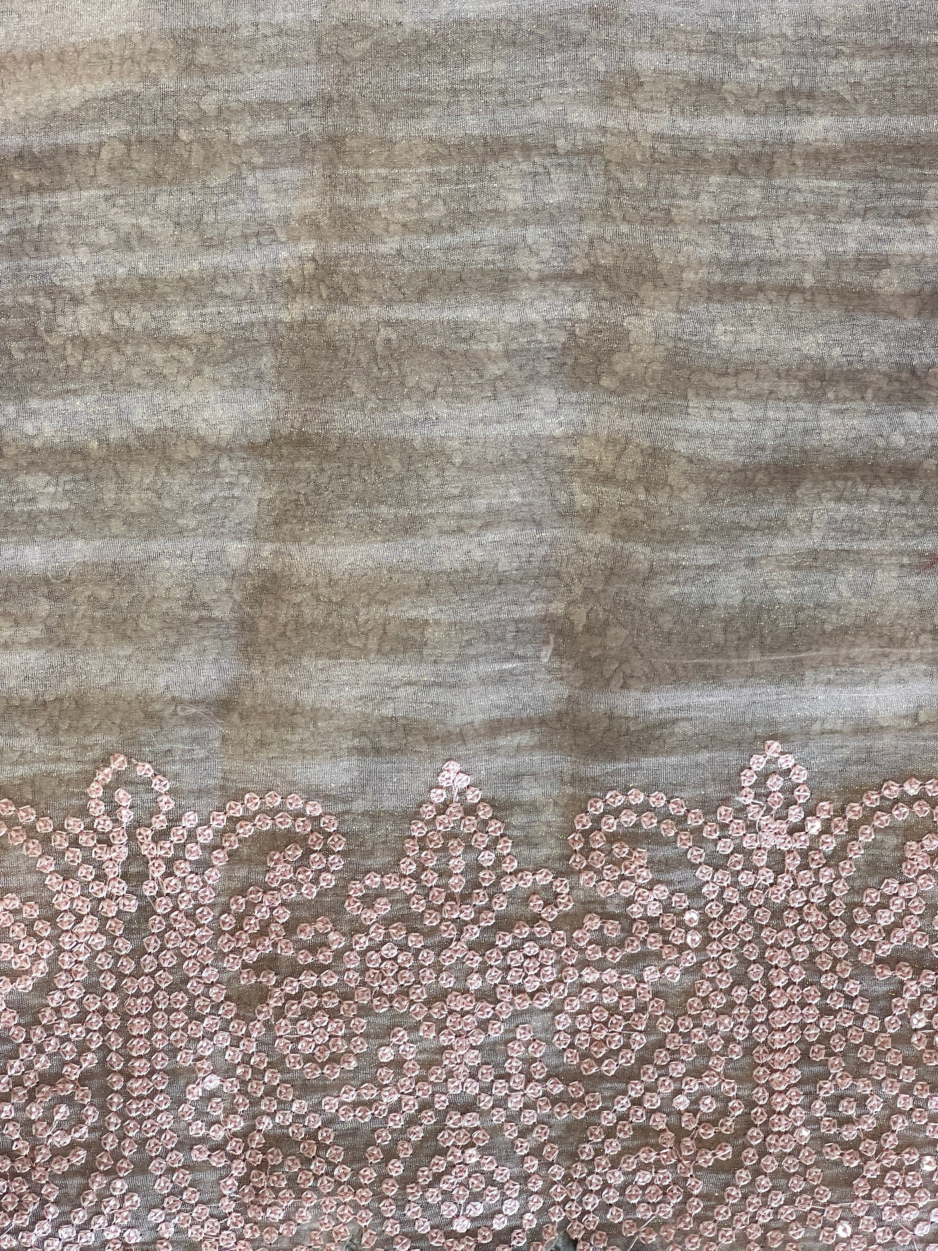 Machine Embroidery Detailed Shimmer Organza Saree | BLD1829