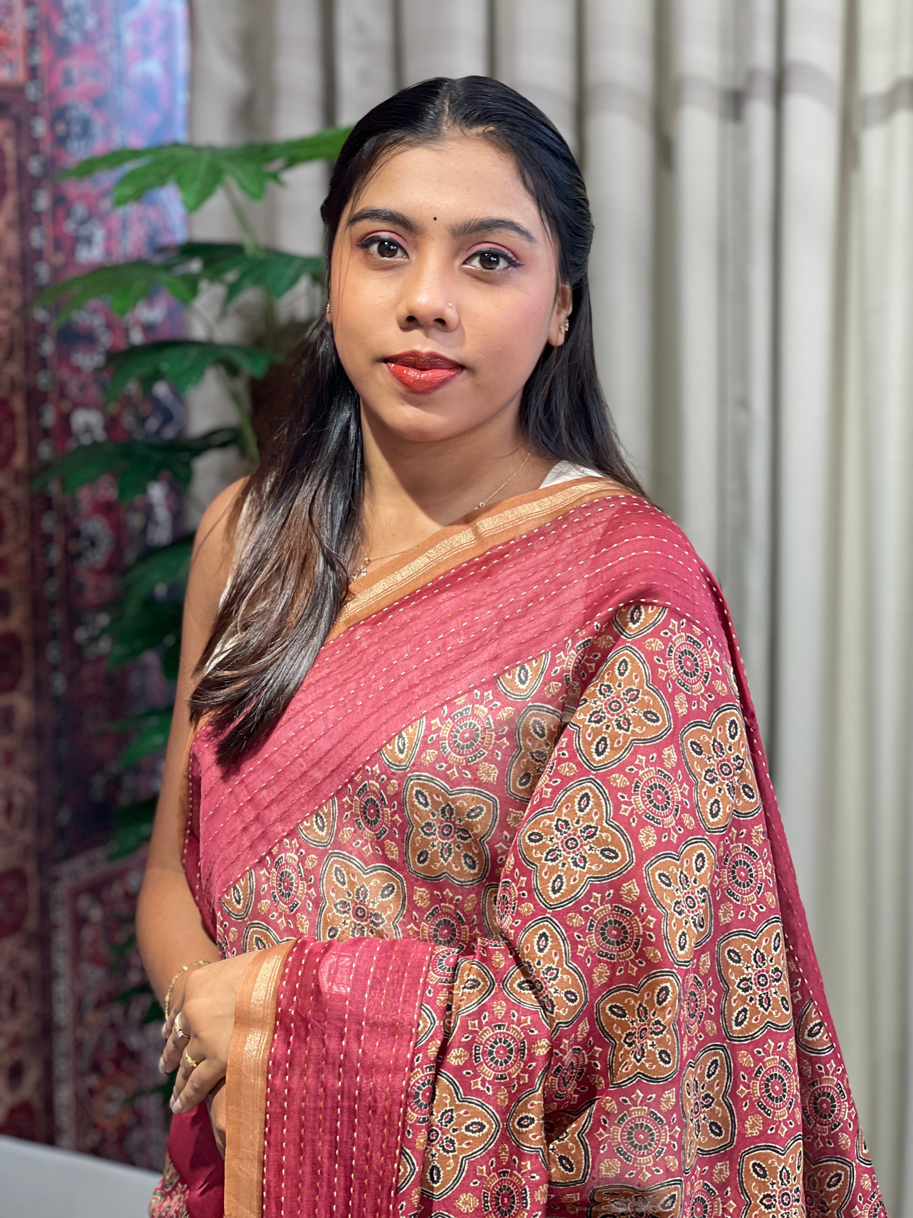 Digital Printed Chanderi Saree | RGD1017