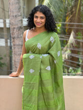 Embroidery Bhgalpuri Linen Saree | NHH138