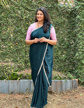 Cut Beads Embroidery Border Butter Crepe Saree | ISP128