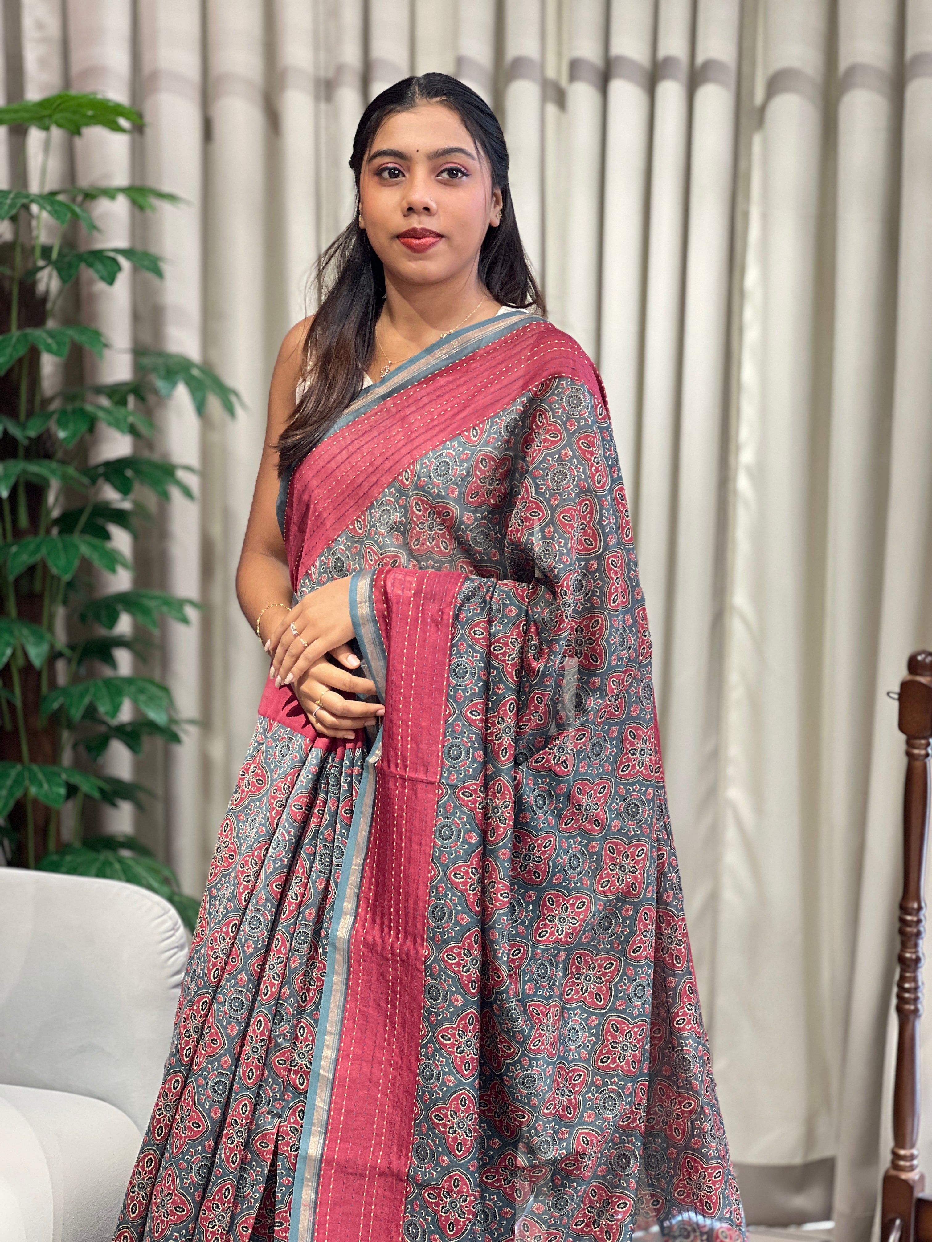 Digital Printed Chanderi Saree | RGD1019