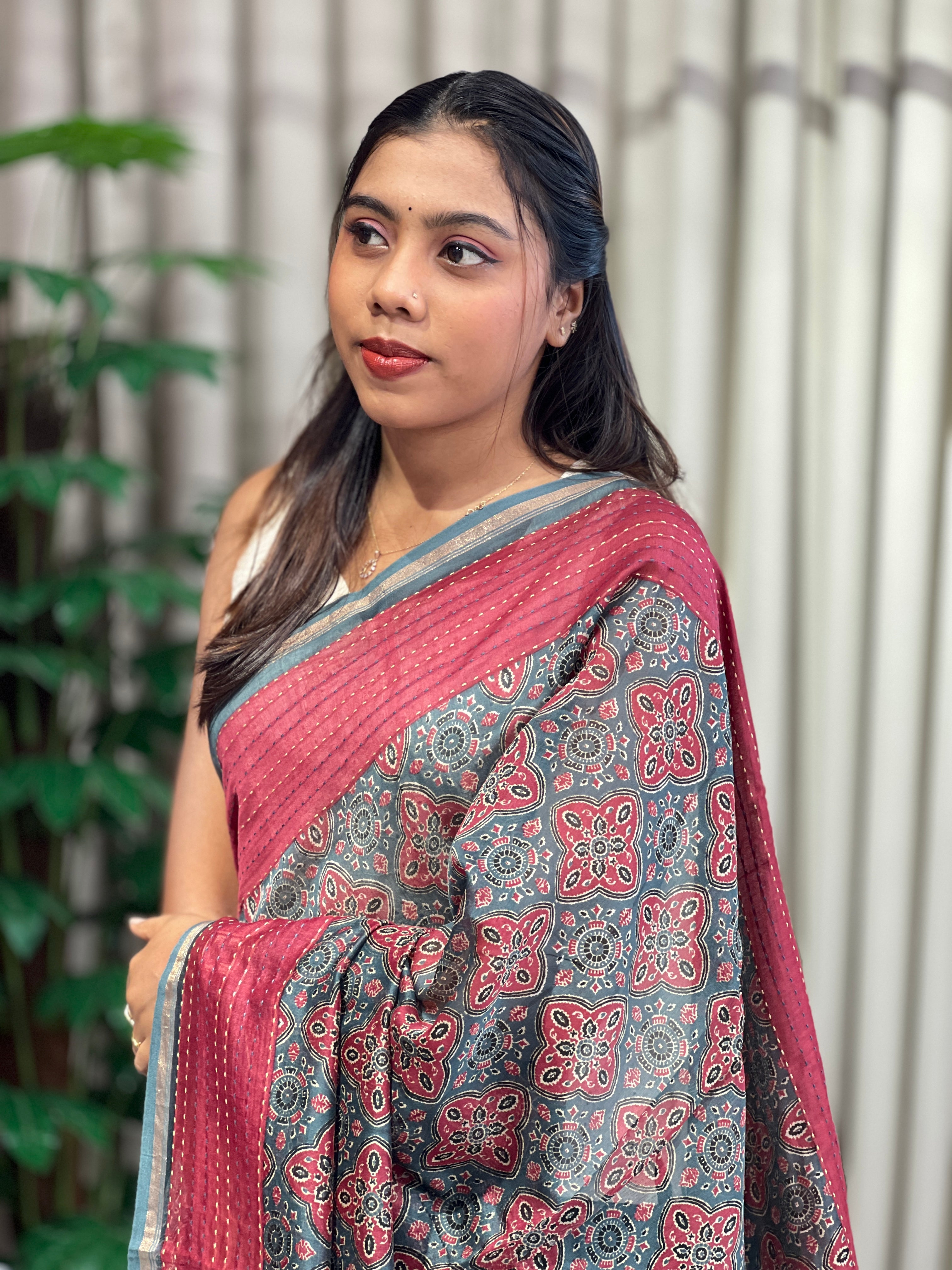 Digital Printed Chanderi Saree | RGD1019