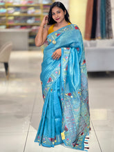Traditional Hand Embroidered Crushed Organza Saree | GAR139