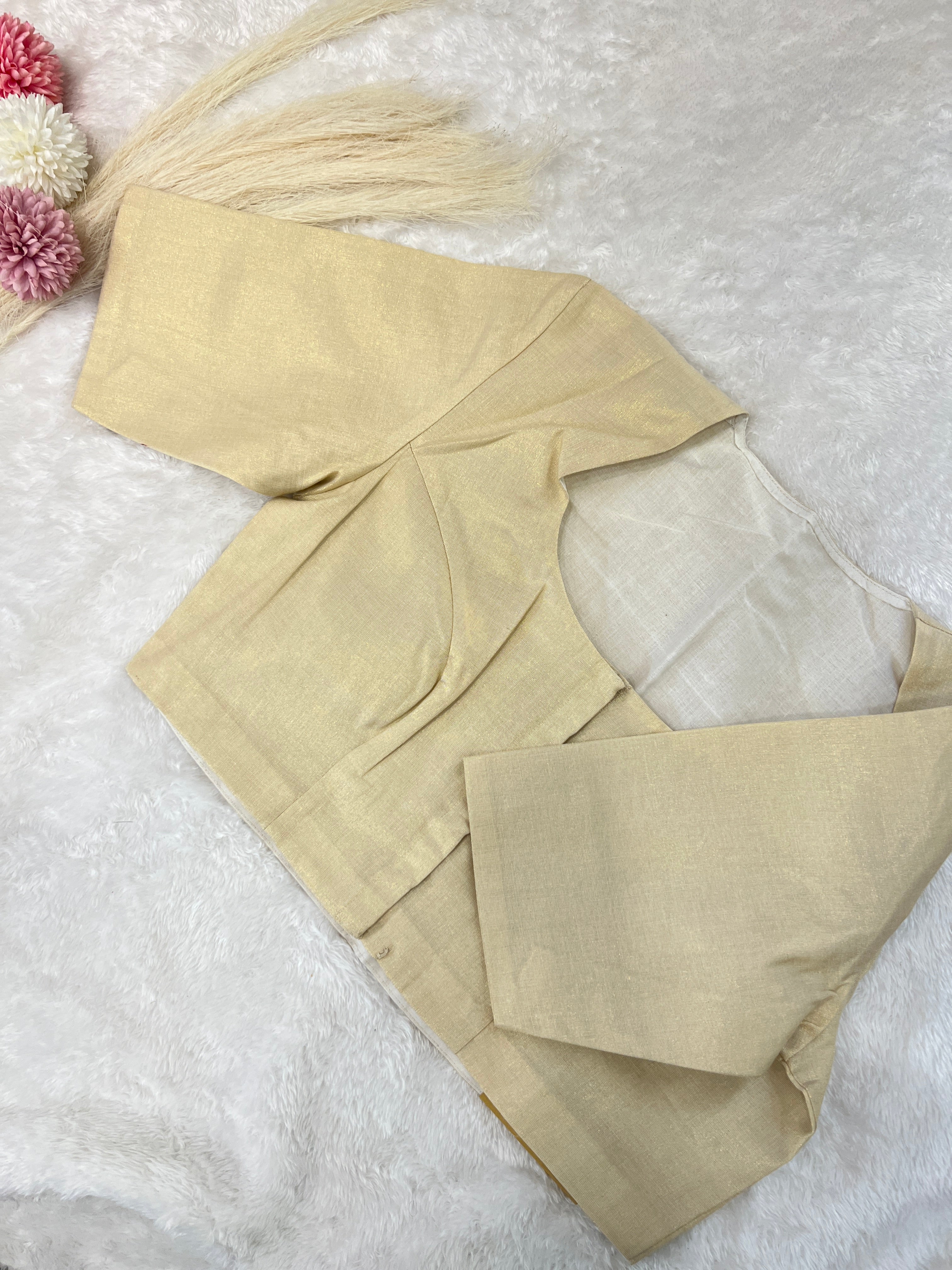 Solid Tissue Ready Made Blouse |DNB176