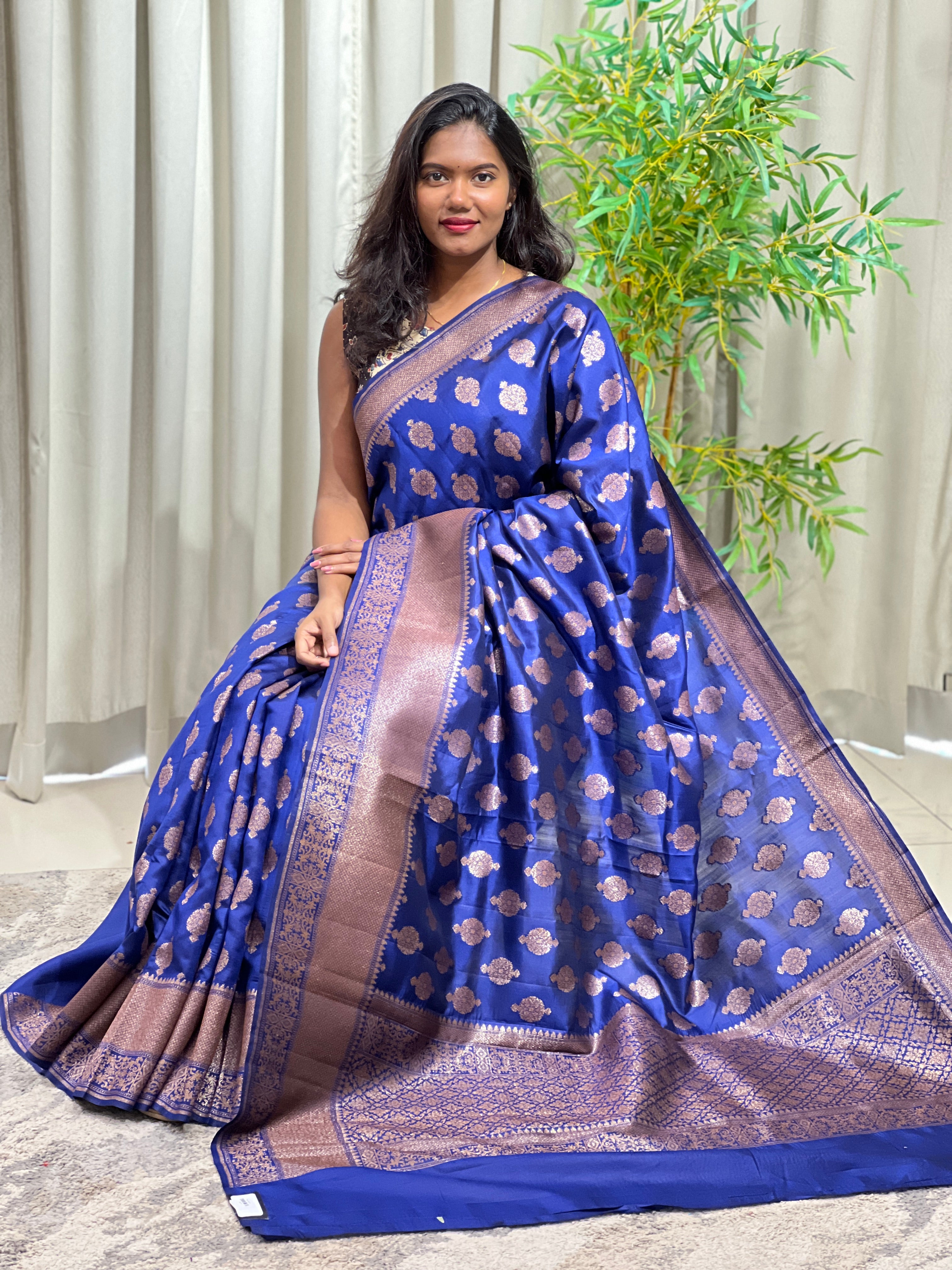 Kathan Woven Pattern Raw Silk Saree  | GA128