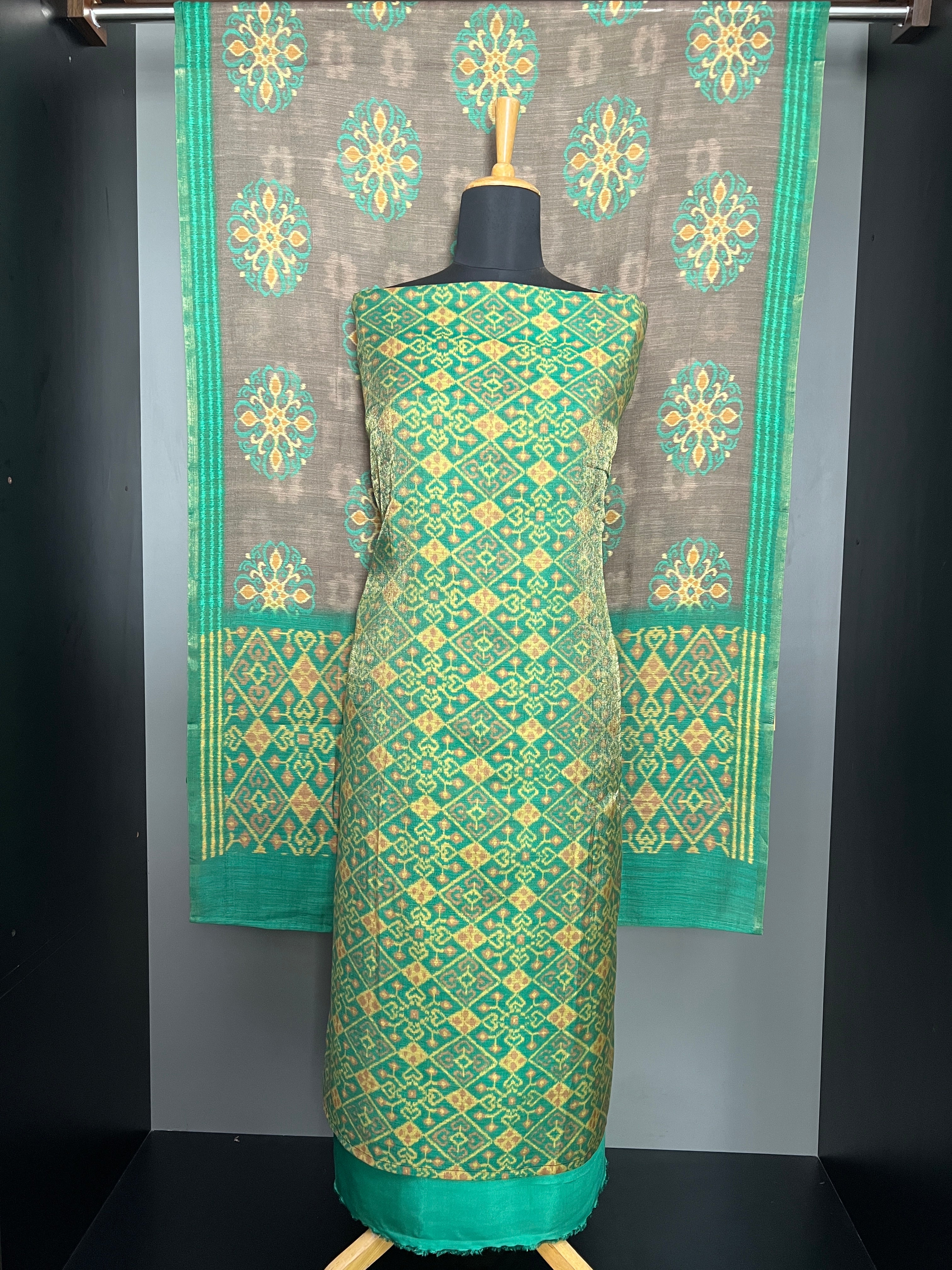 Ikat Printed Tissue Salwar Set | SP336