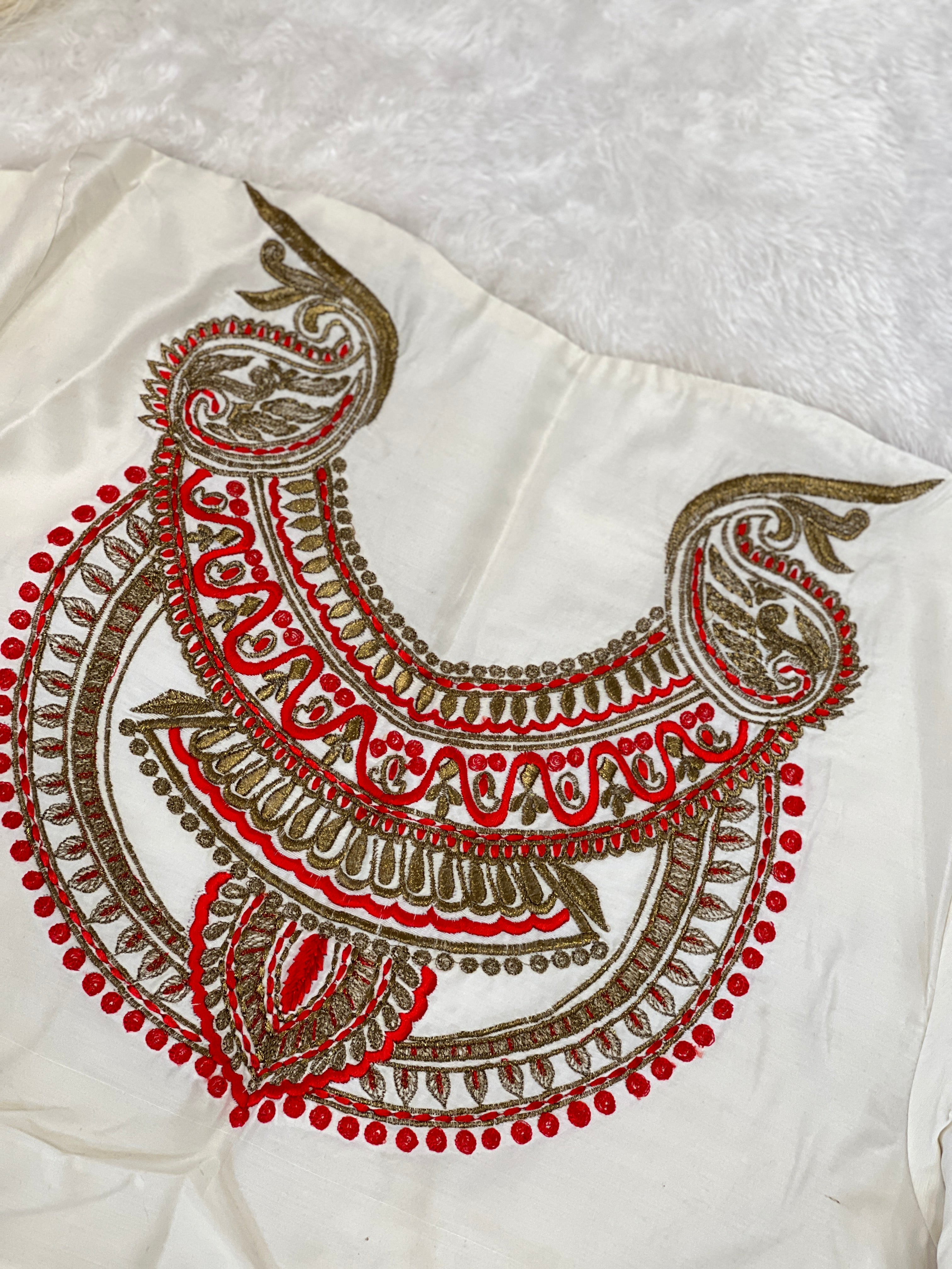 Embroidered Cotton Ready Made Blouse |DNB170