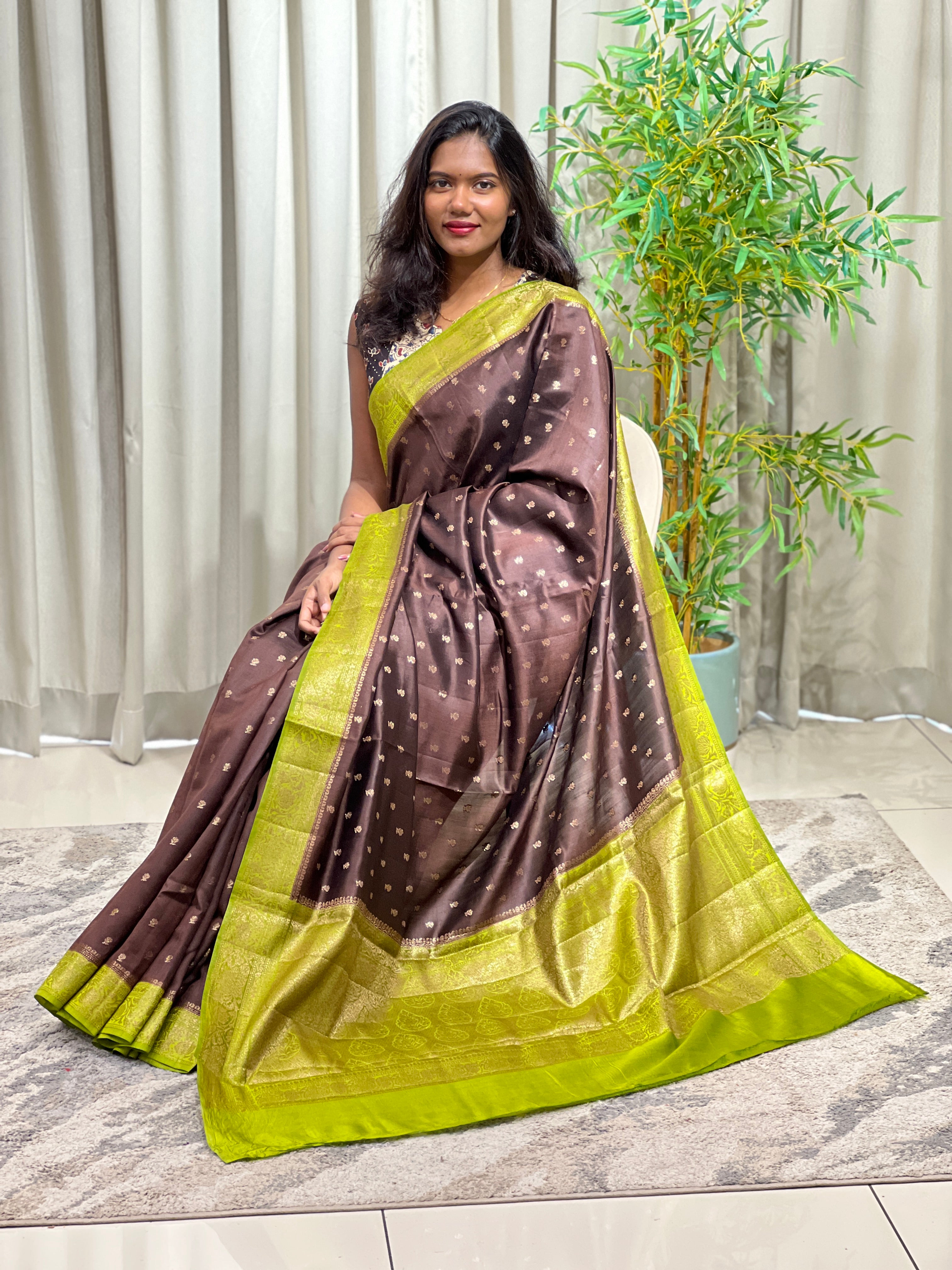 Kathan Woven Pattern Raw Silk Saree | GA139
