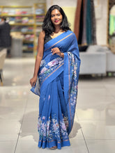 Floral Digital Print Detailed Chanderi Silk Saree | RGD407