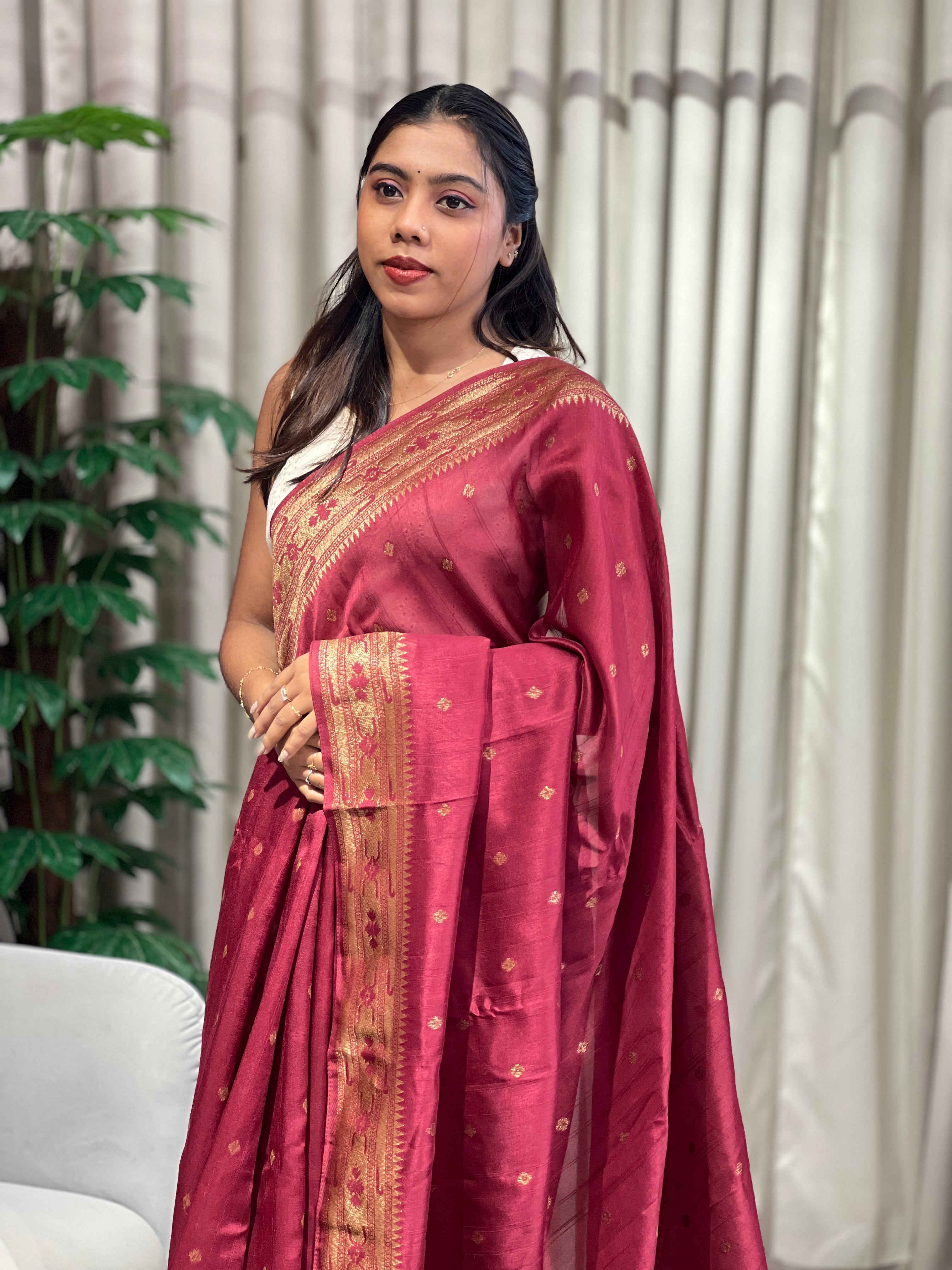 Banarasi Woven Semi Tussar Saree | YNG1186