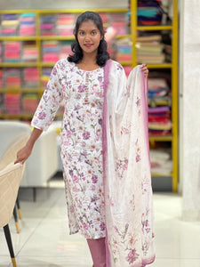 Floral Digital Printed Cotton Kurta Set | NEF106