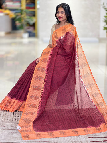 Supernet Kota Saree With Crochet Lace Detailing | PF1028