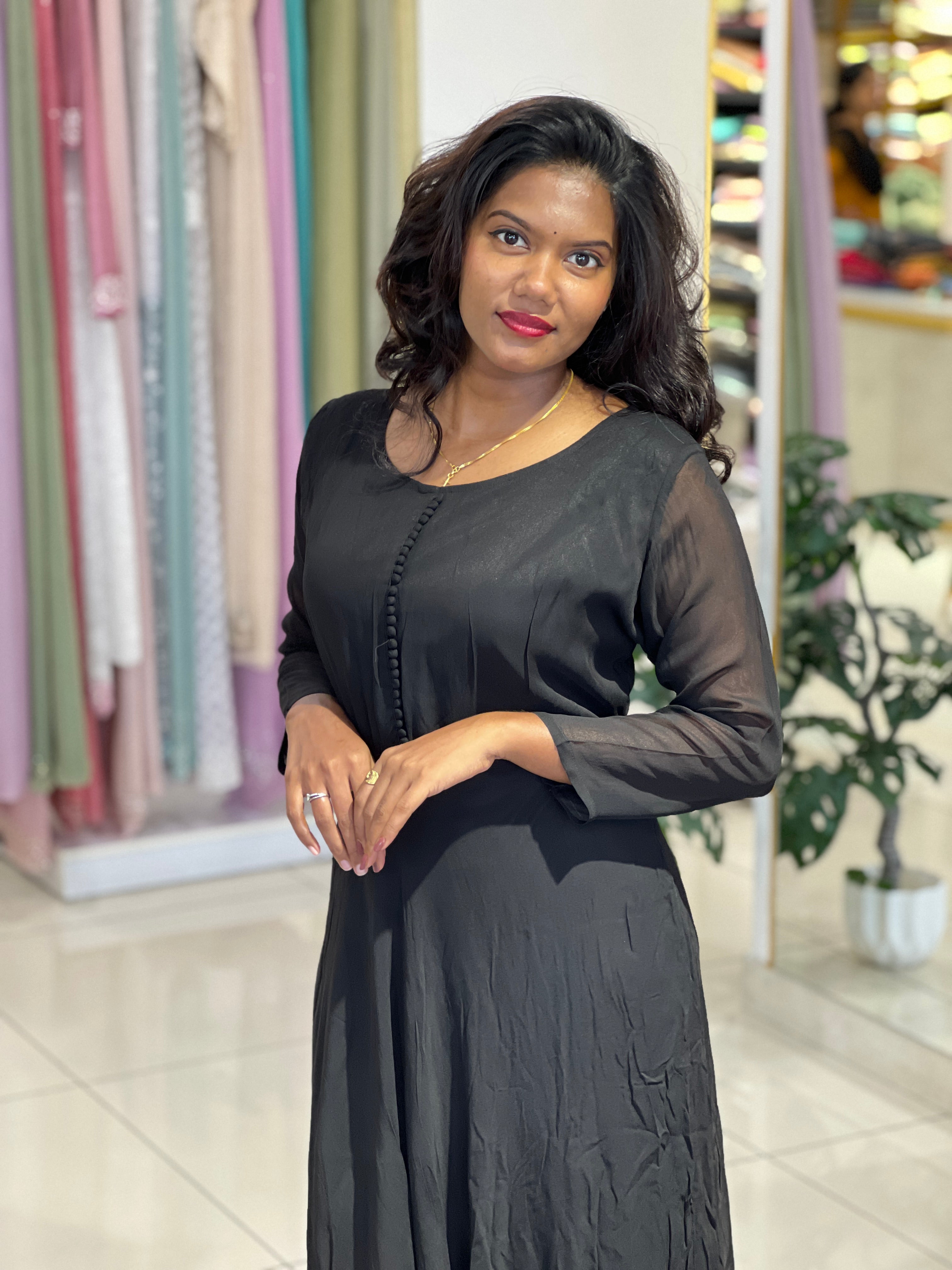 Umbralla Cut Solid Georgette Kurta |DNT1172