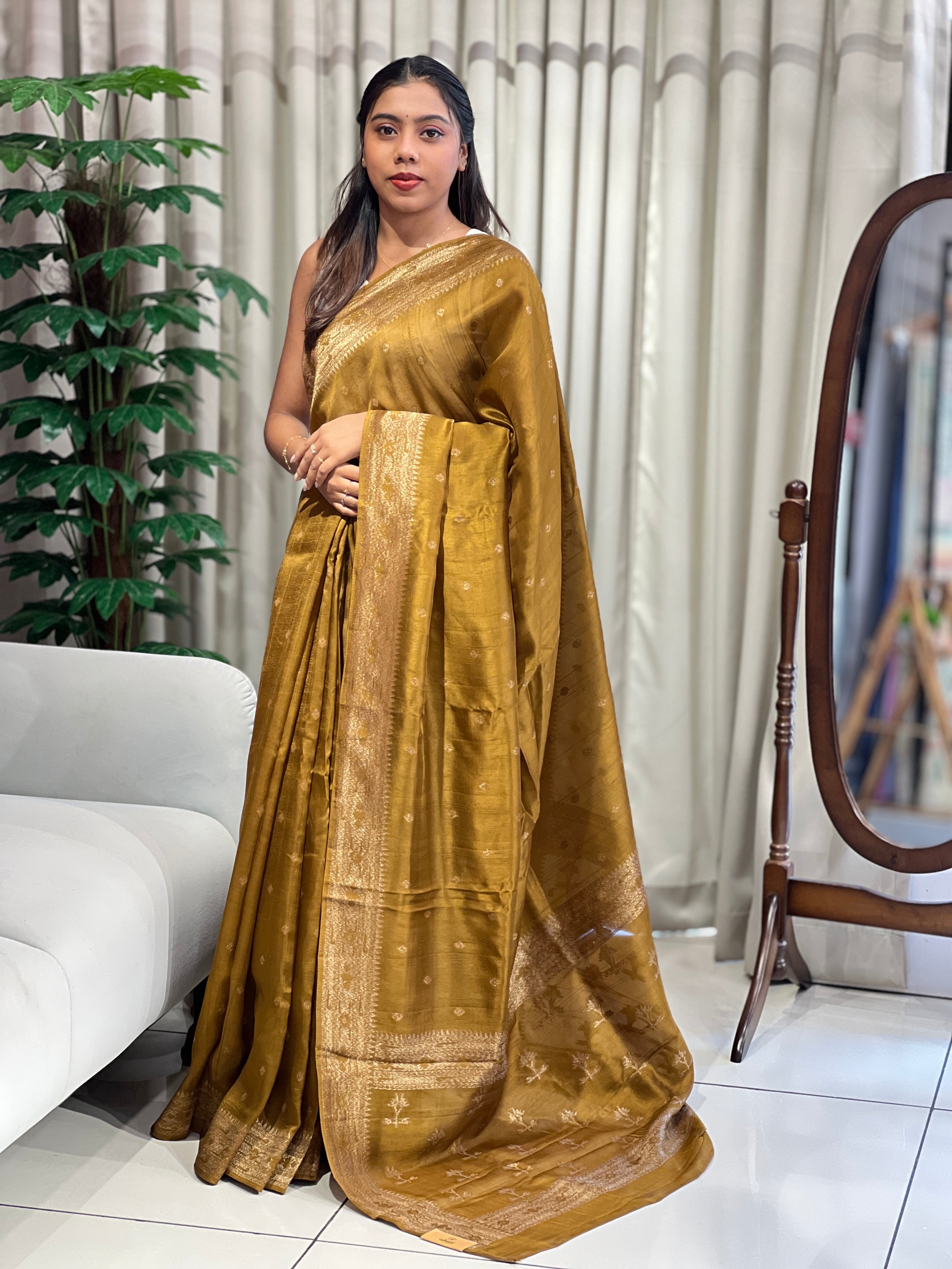 Banarasi Woven Semi Tussar Saree | YNG1185
