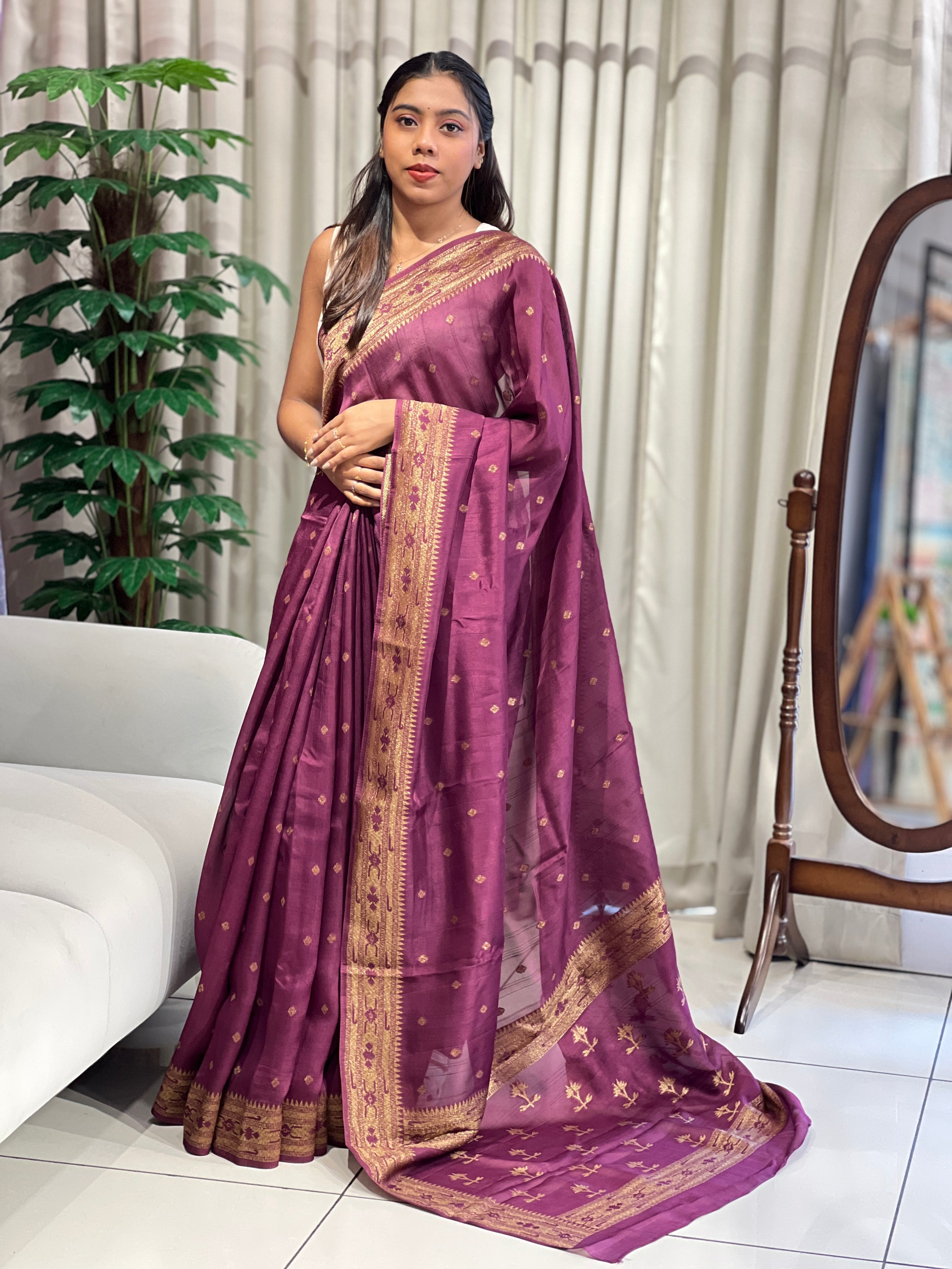 Banarasi Woven Semi Tussar Saree | YNG1184