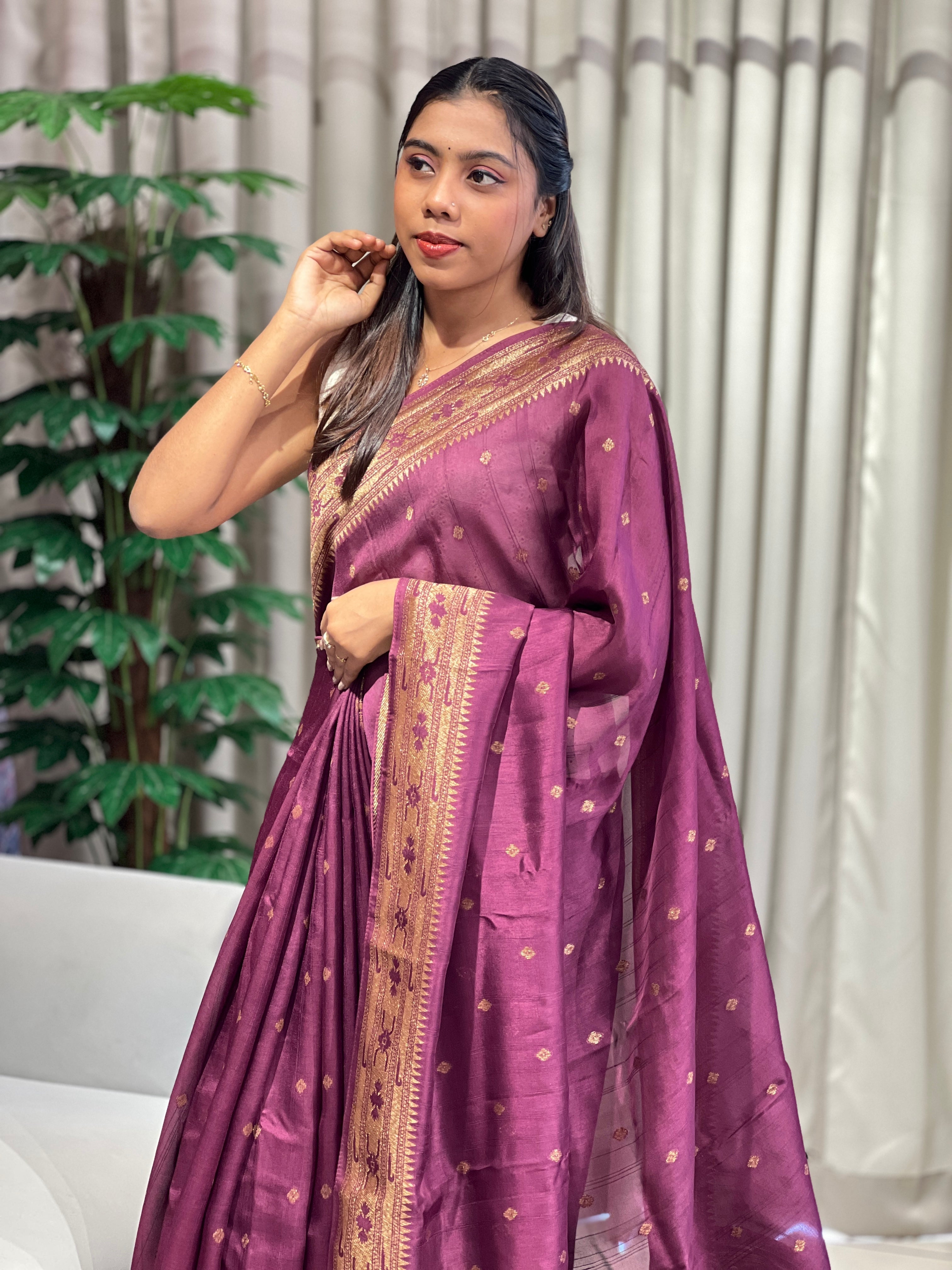Banarasi Woven Semi Tussar Saree | YNG1184