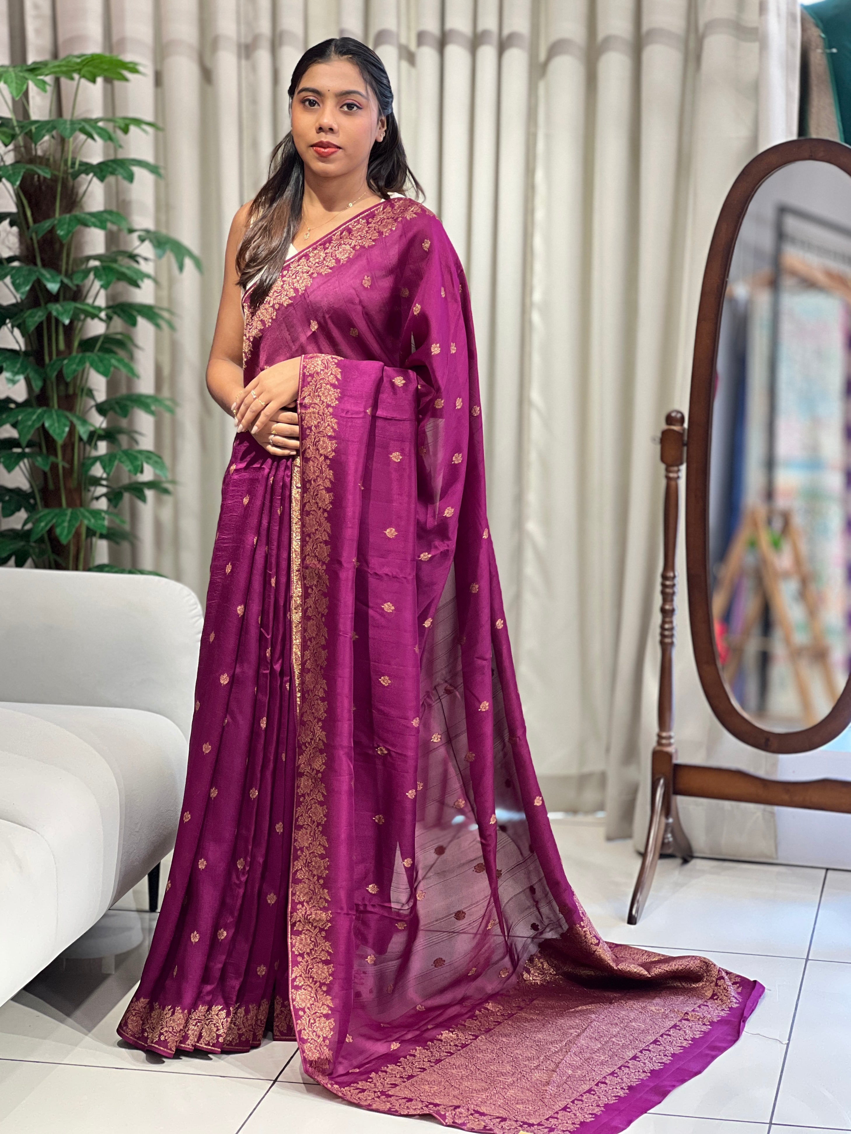 Banarasi Woven Semi Tussar Saree | YNG1174