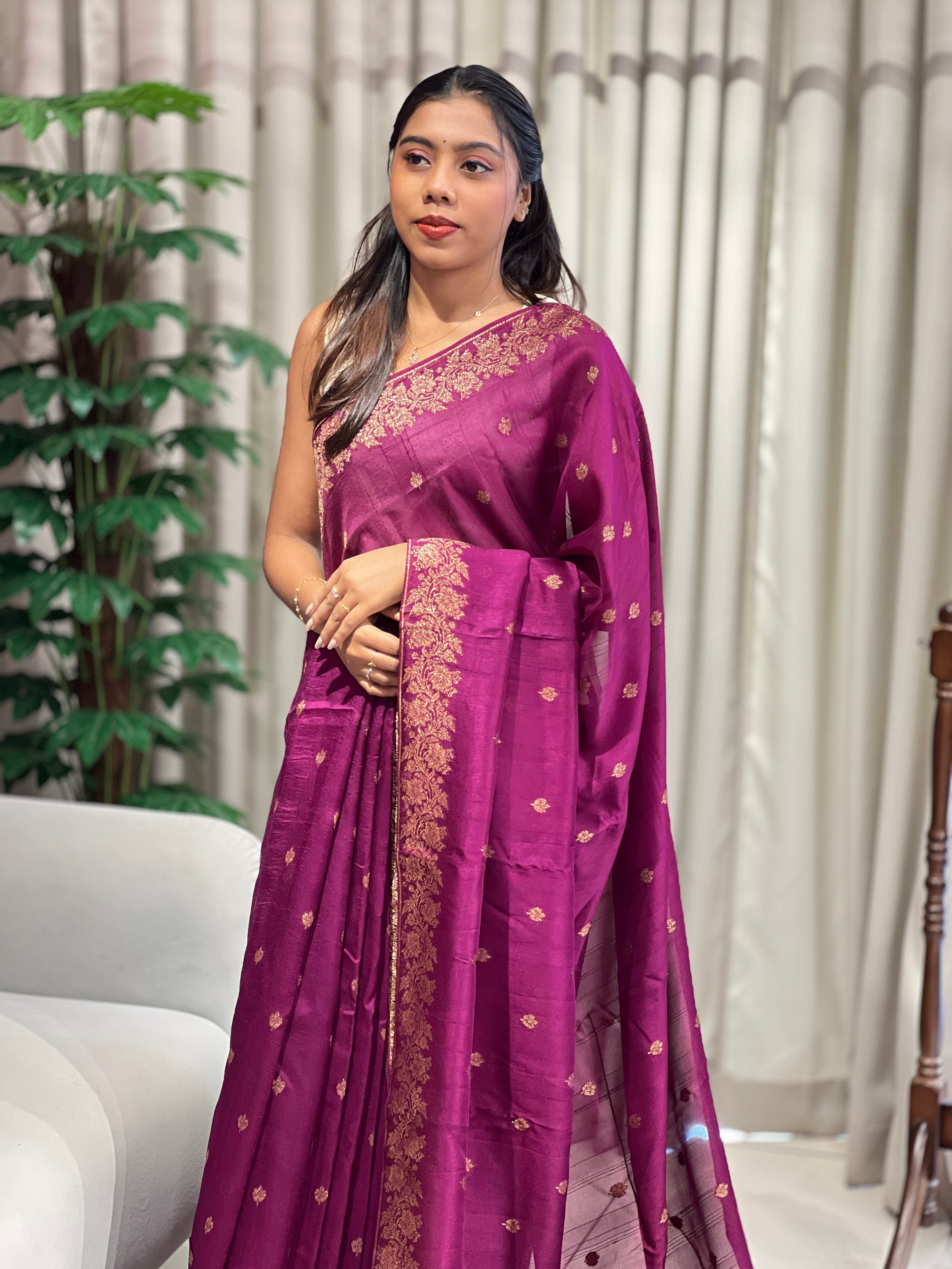 Banarasi Woven Semi Tussar Saree | YNG1174