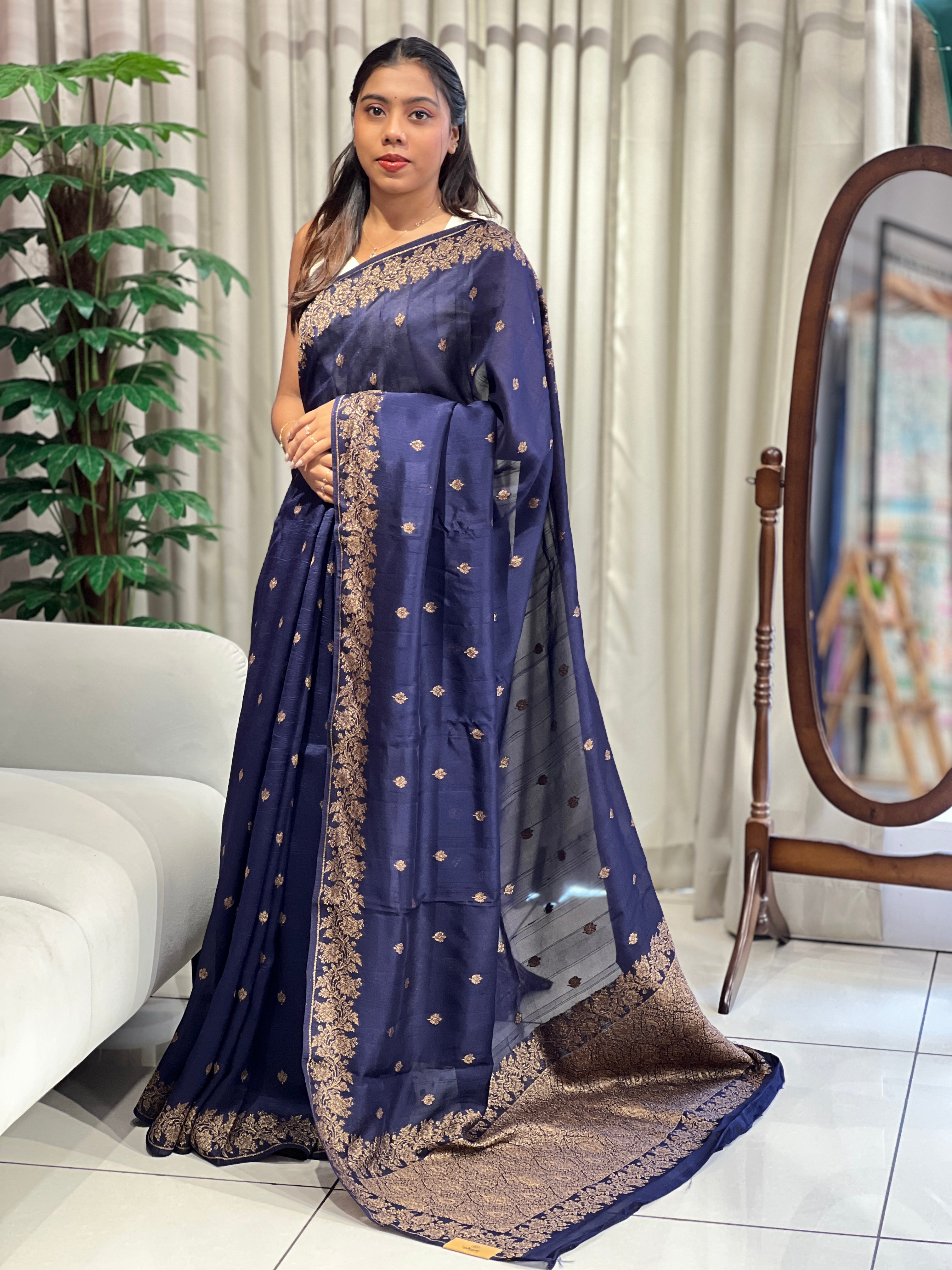 Banarasi Woven Semi Tussar Saree | YNG1175