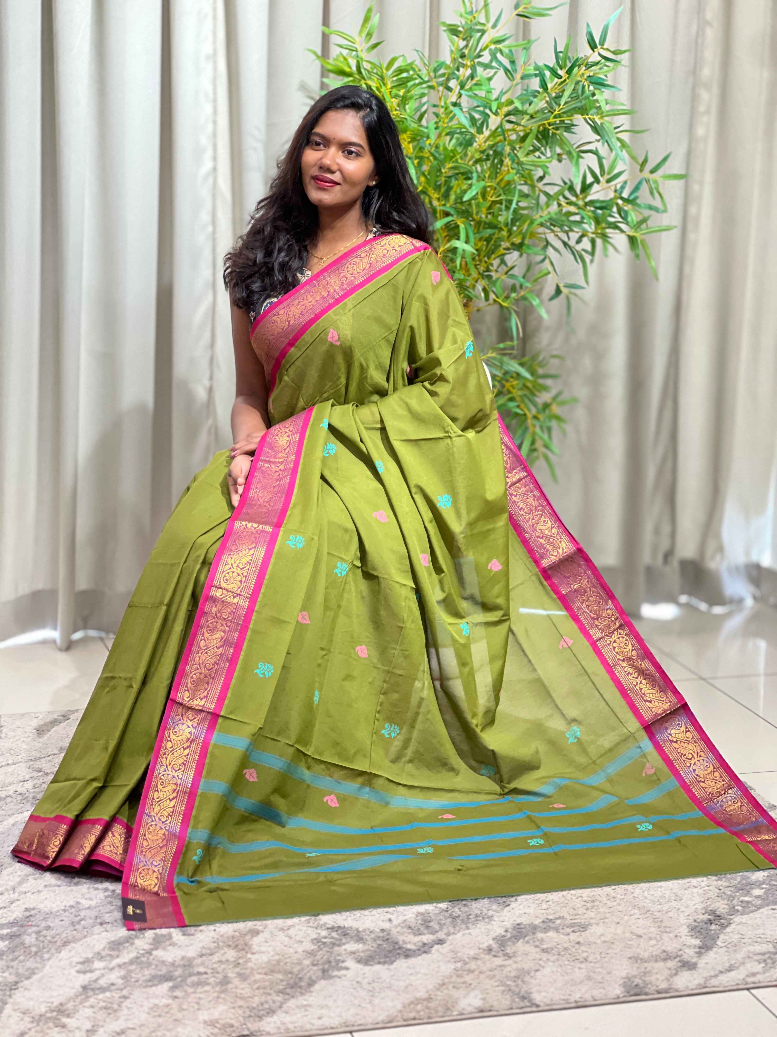 Buta Woven Kanchi Cotton Saree | GAT541