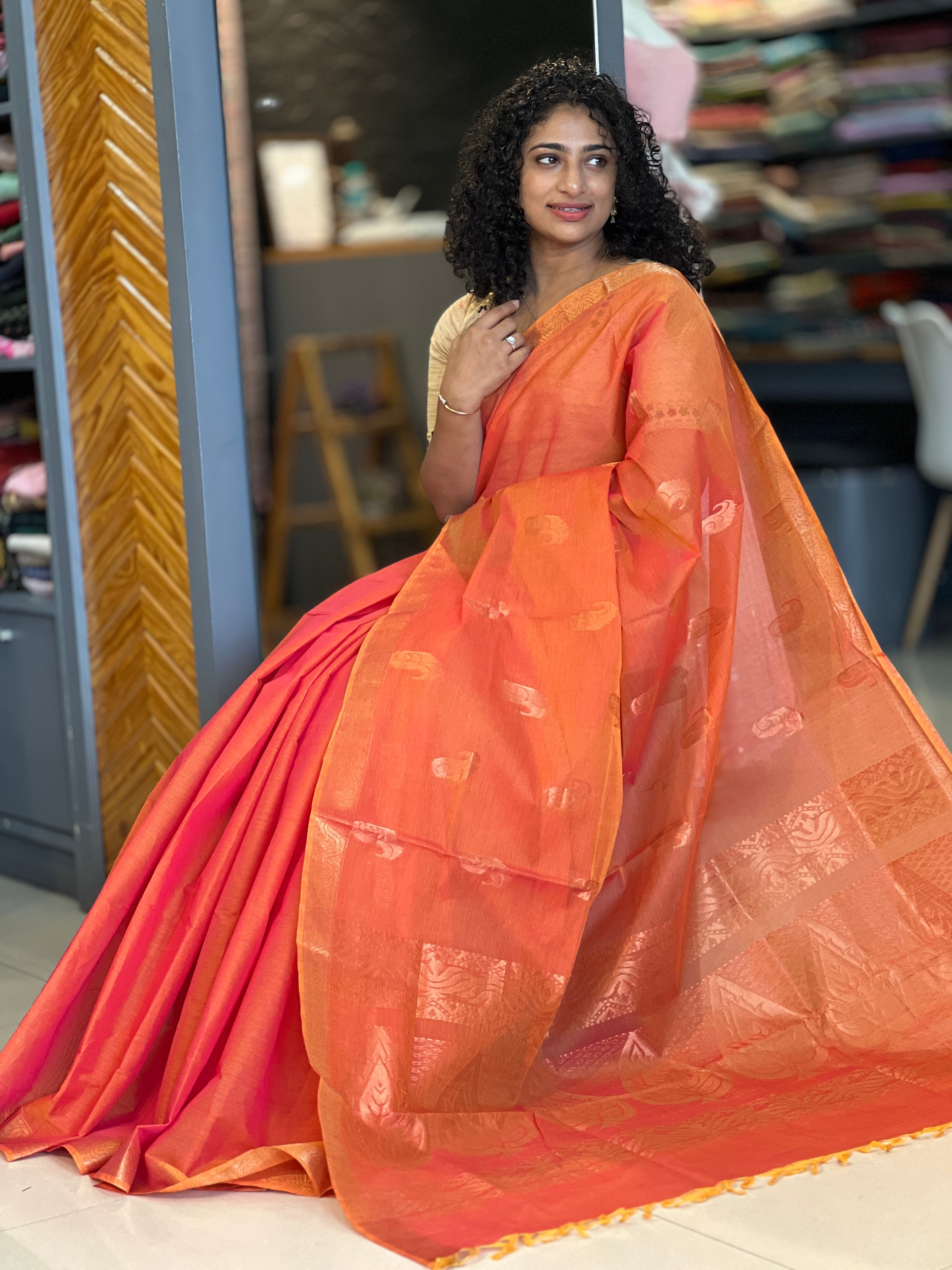 Zari Weaving Cotton Saree | MNS110