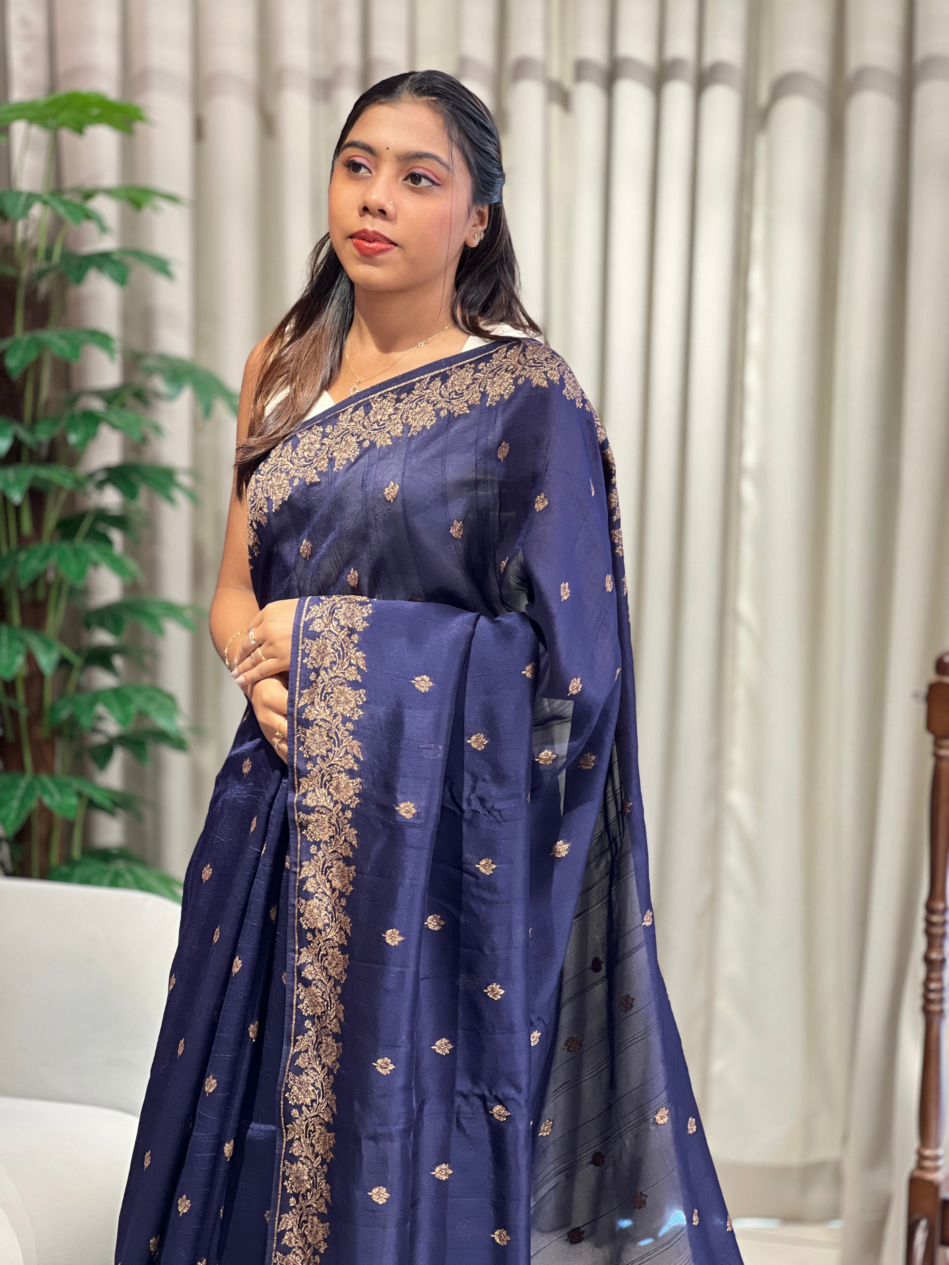 Banarasi Woven Semi Tussar Saree | YNG1175