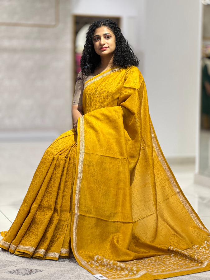 Jacquard Self Woven Tussar Saree | RGD378